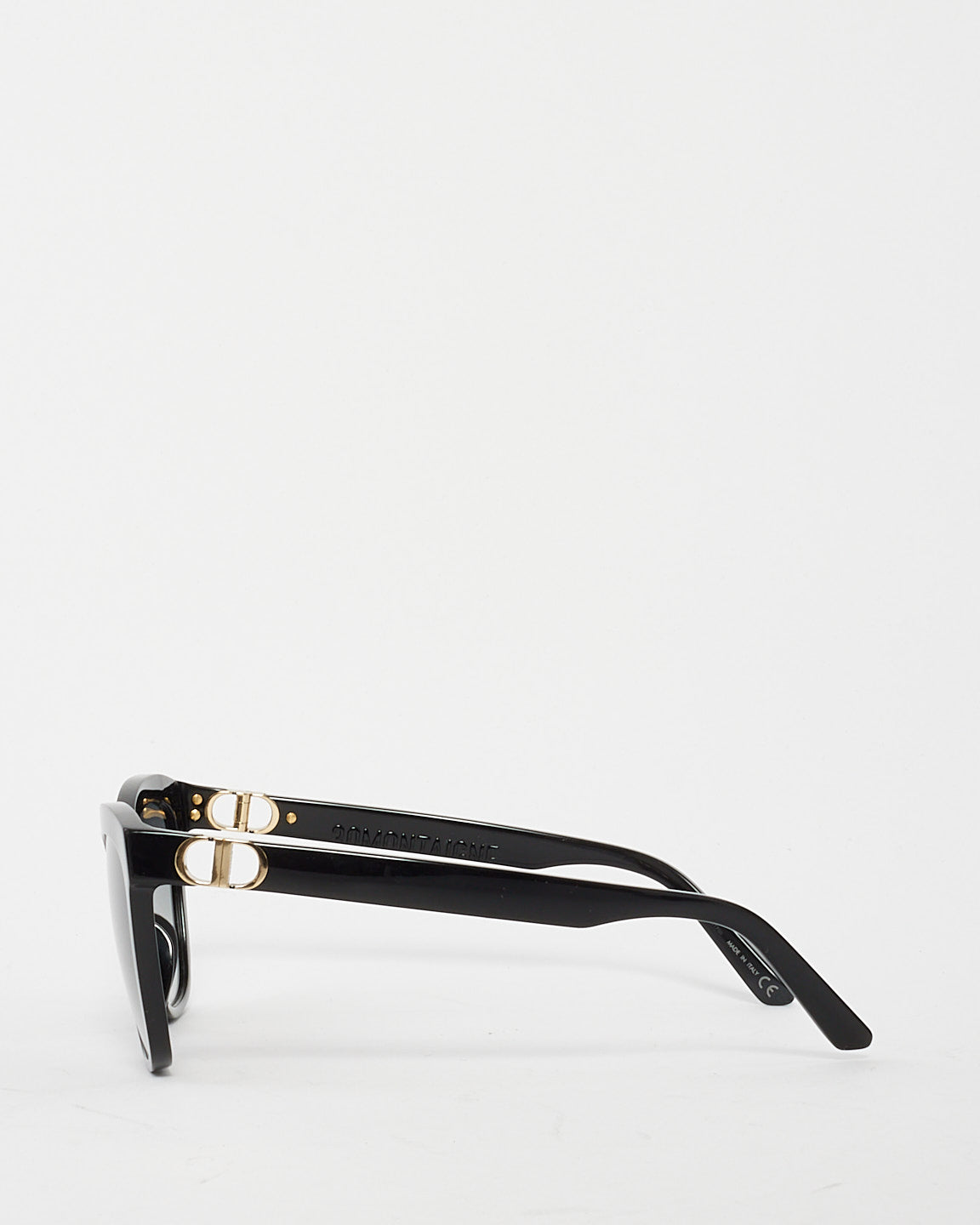 Dior Black Acetate Logo Wayfarer Sunglasses