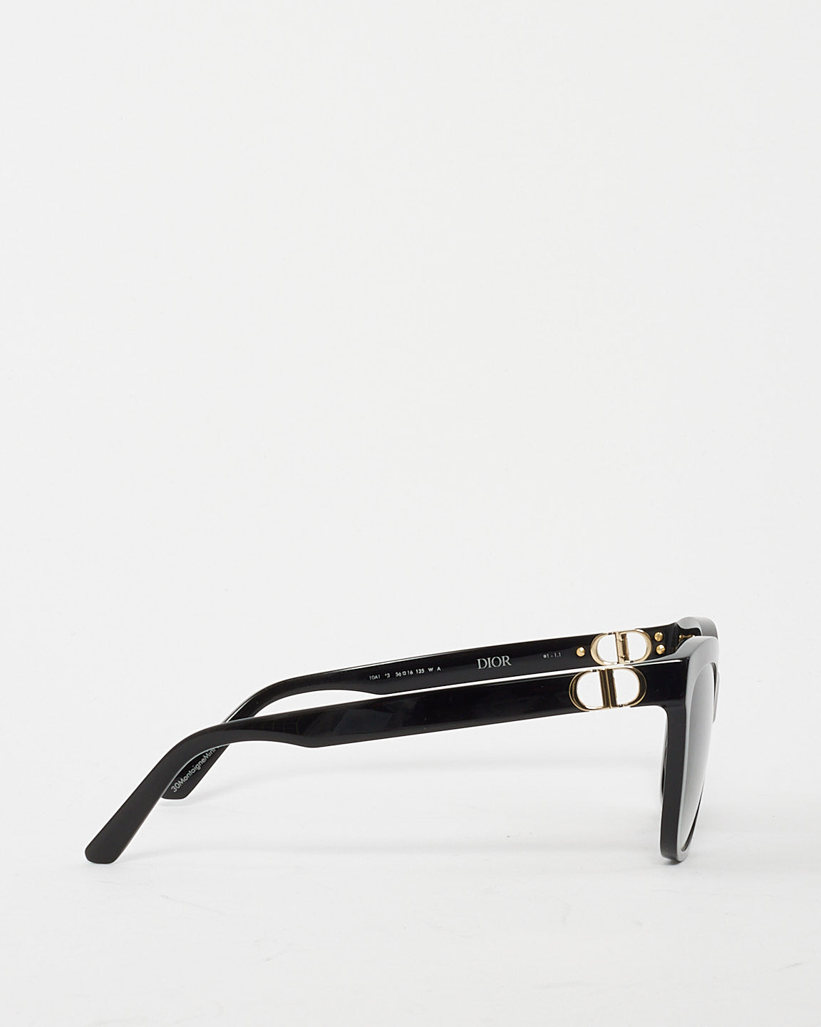Dior Black Acetate Logo Wayfarer Sunglasses