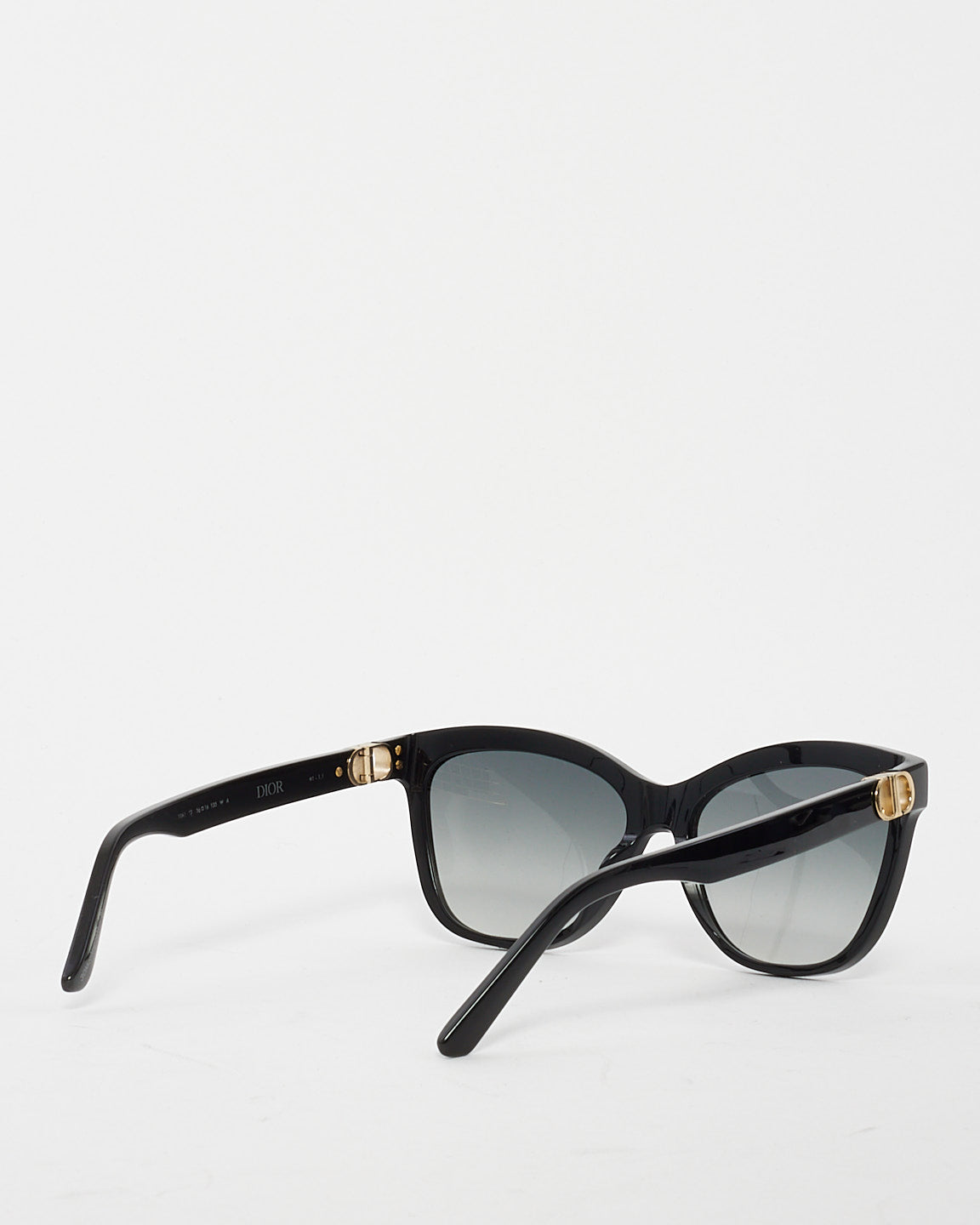 Dior Black Acetate Logo Wayfarer Sunglasses