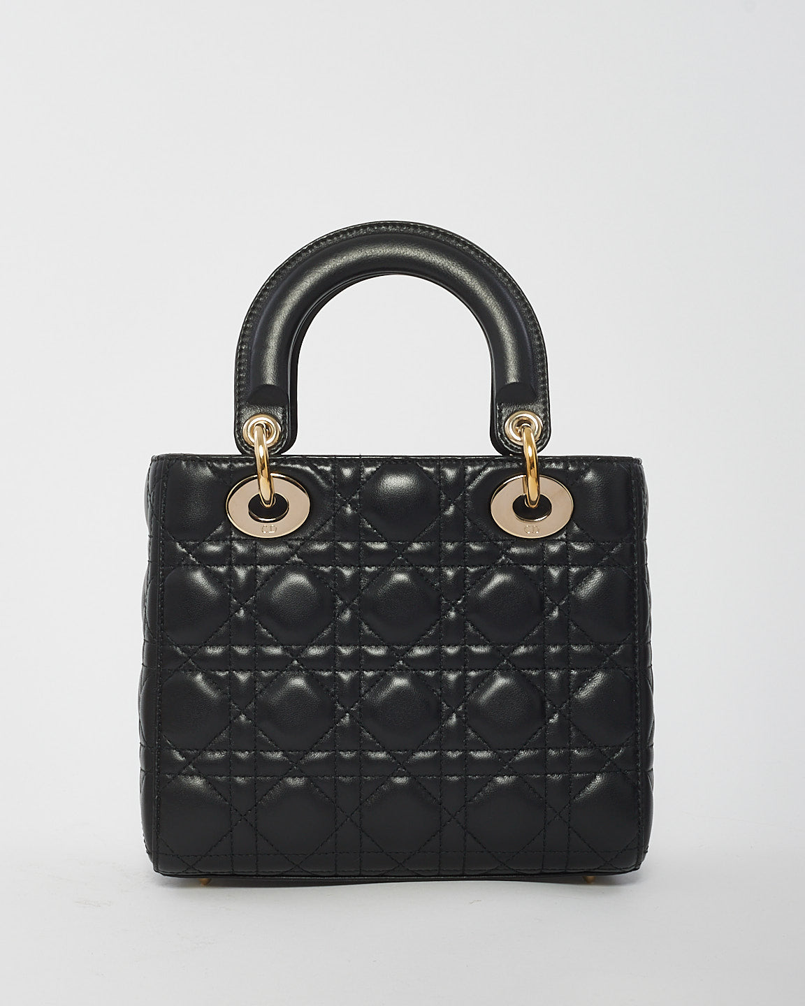 Petit sac Lady Dior en cuir d'agneau noir Dior