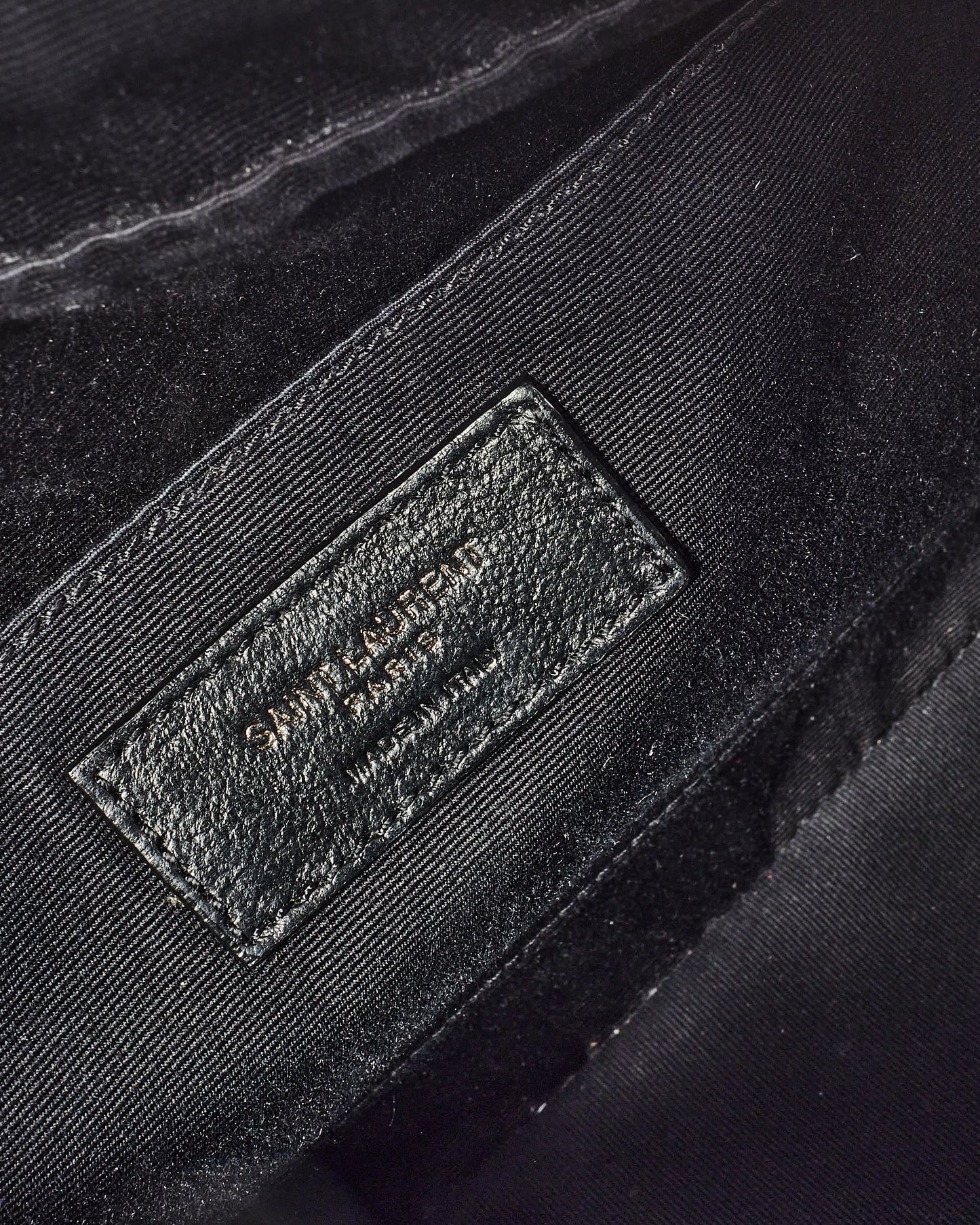 Saint Laurent Black Chevron Quilted Leather Lou Camera Bag