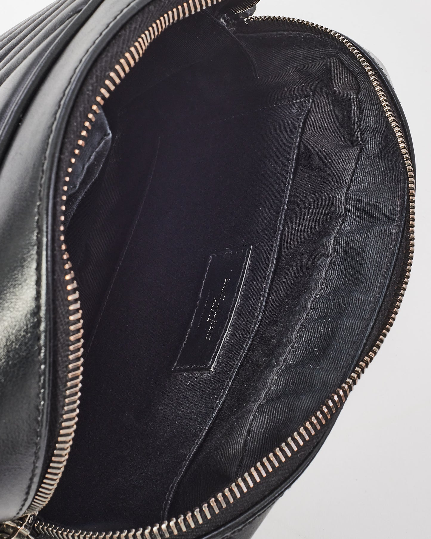 Saint Laurent Black Chevron Quilted Leather Lou Camera Bag
