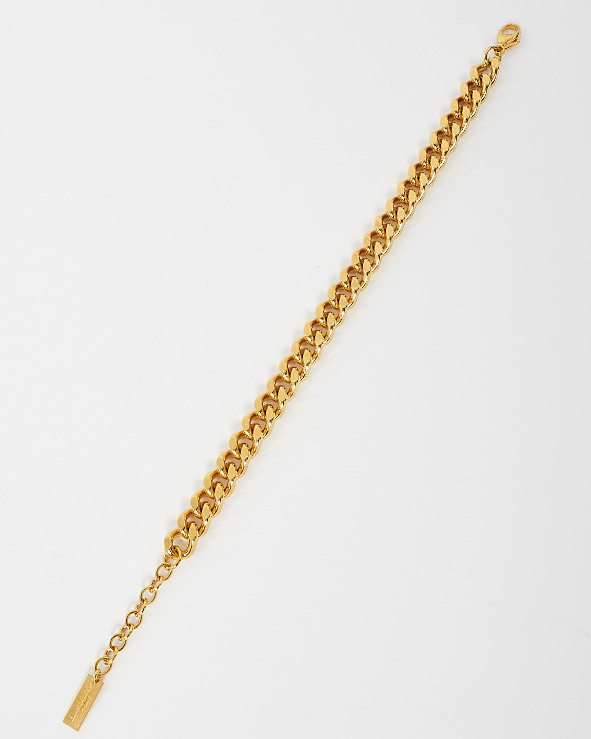 Saint Laurent Gold Metal Chain Bracelet