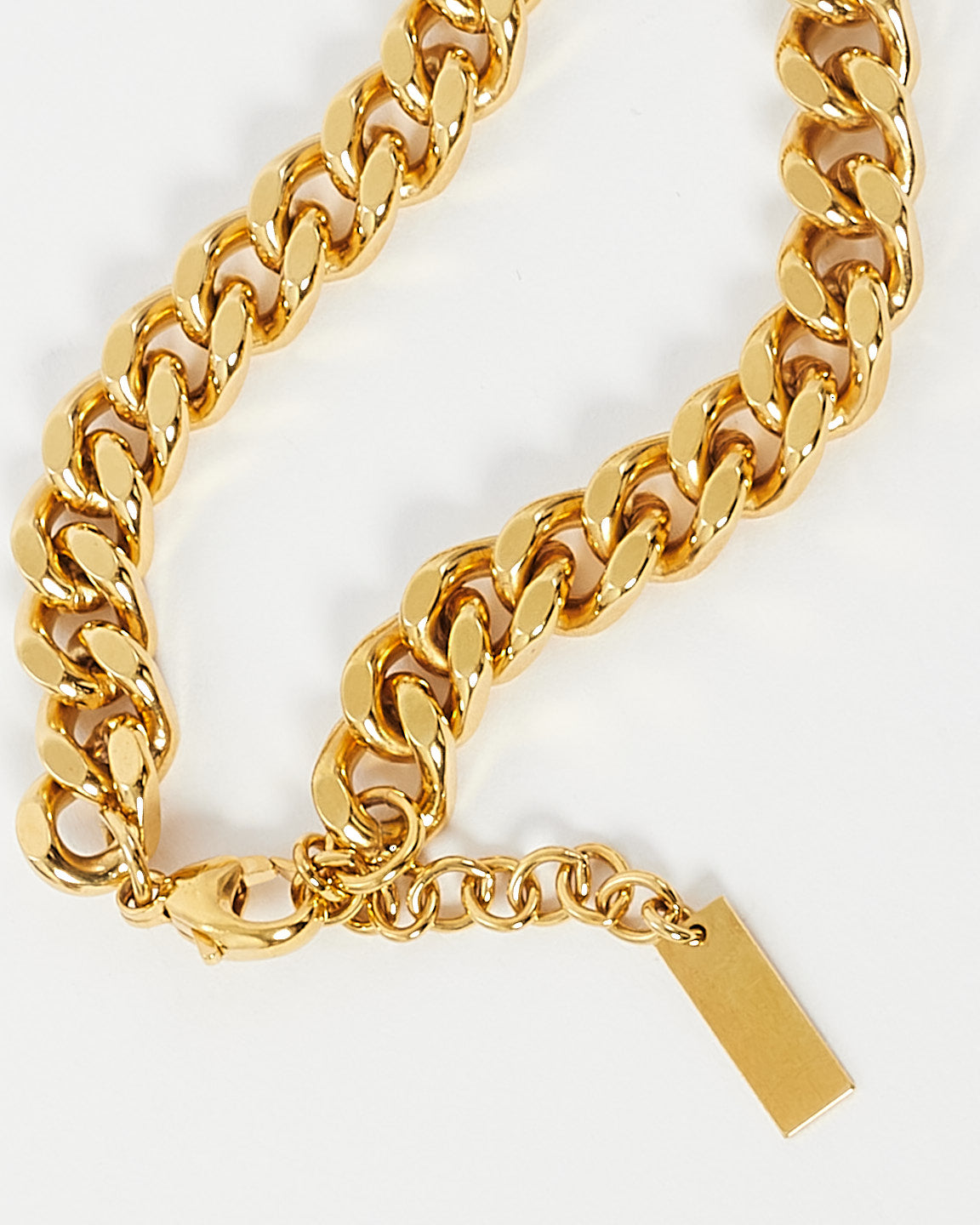 Saint Laurent Gold Metal Chain Bracelet