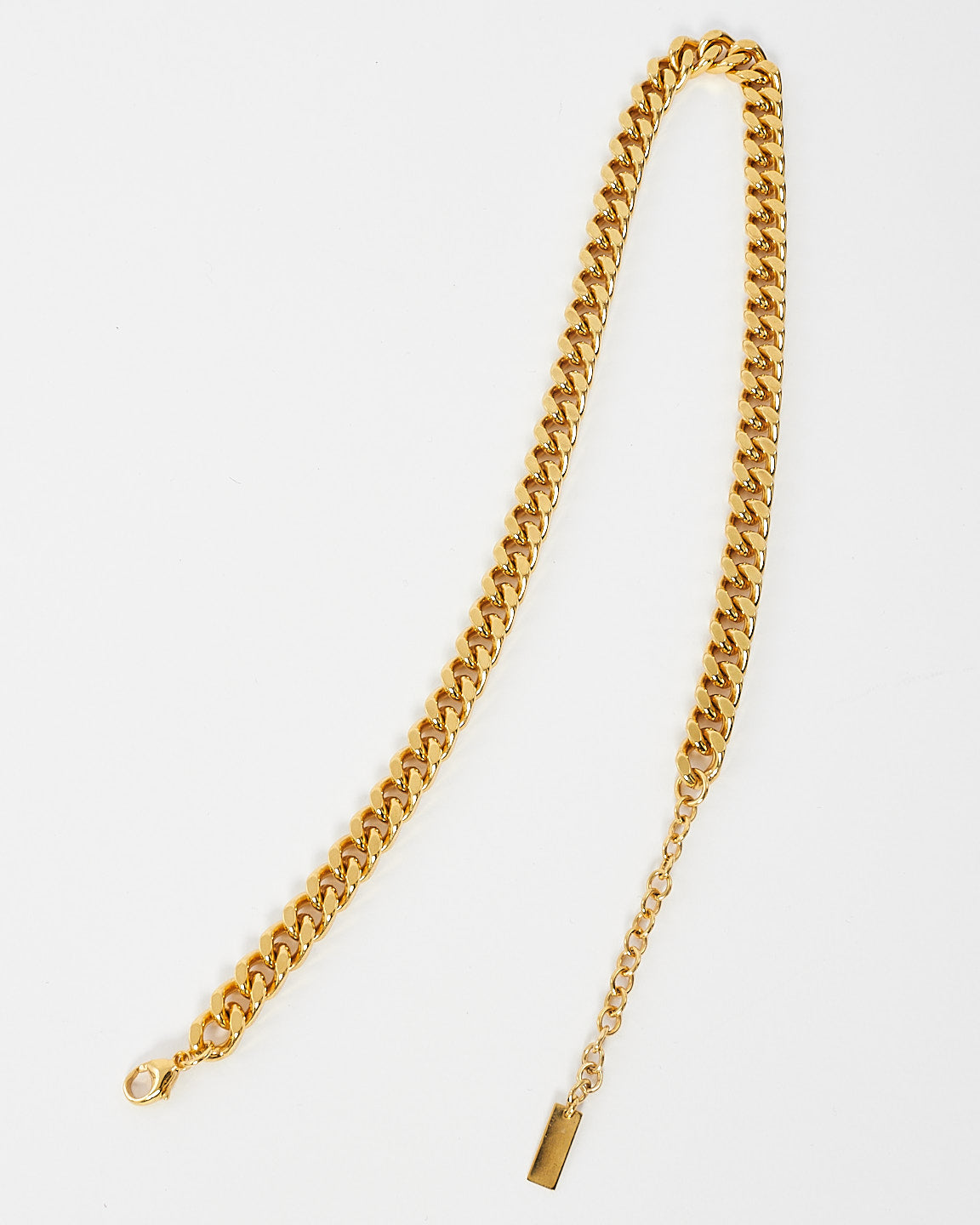 Saint Laurent Gold Metal Chain Necklace