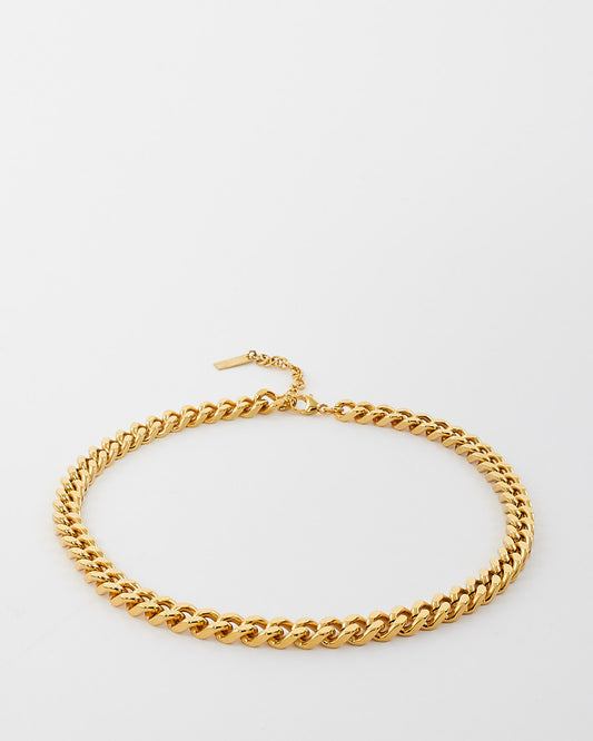 Saint Laurent Gold Metal Chain Necklace