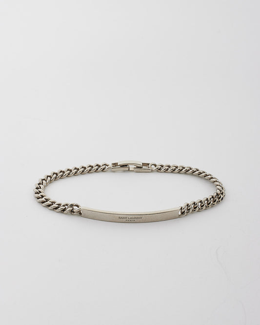 Saint Laurent Silver Metal Chain Bracelet