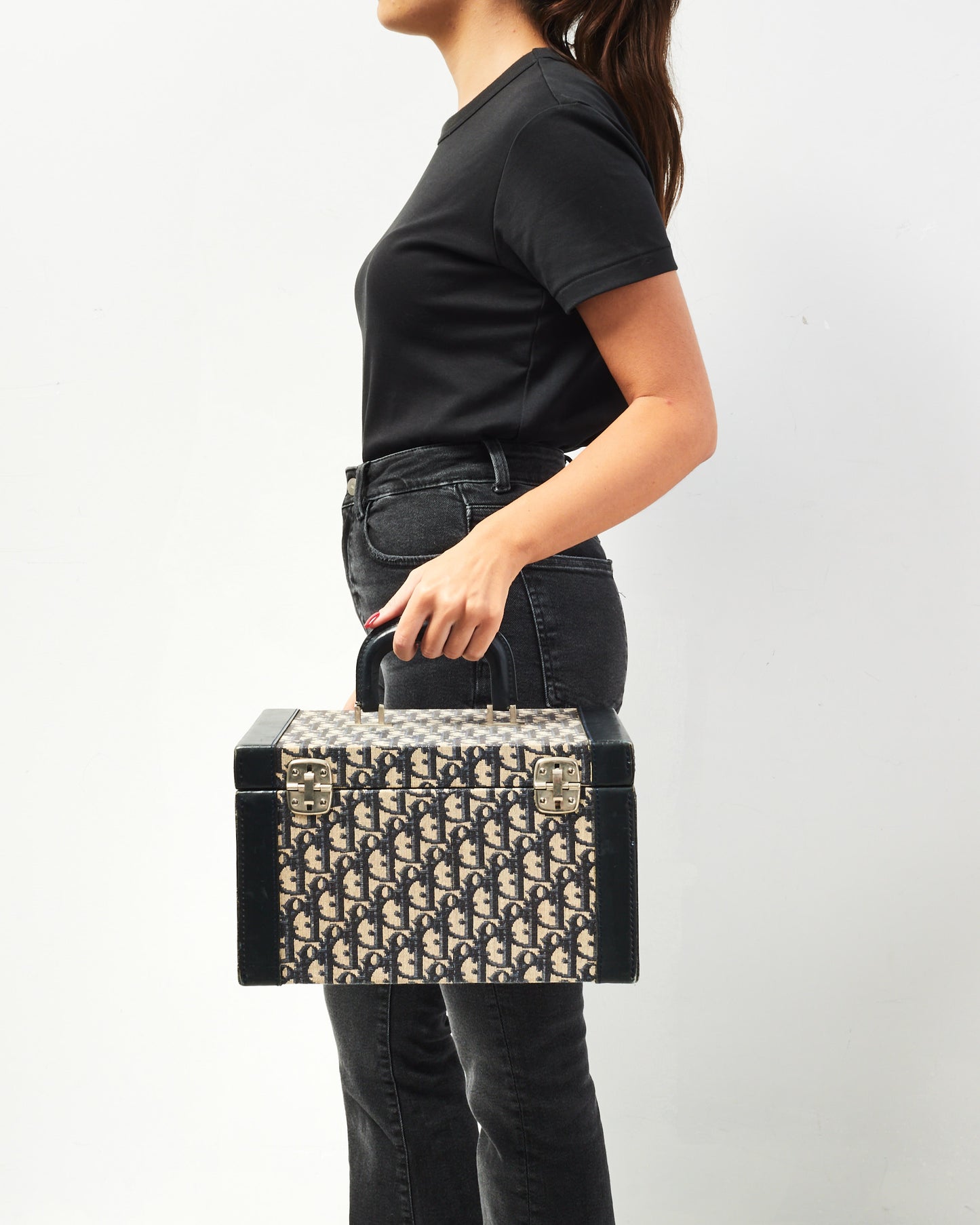 Dior Blue Oblique Canvas Vanity Case