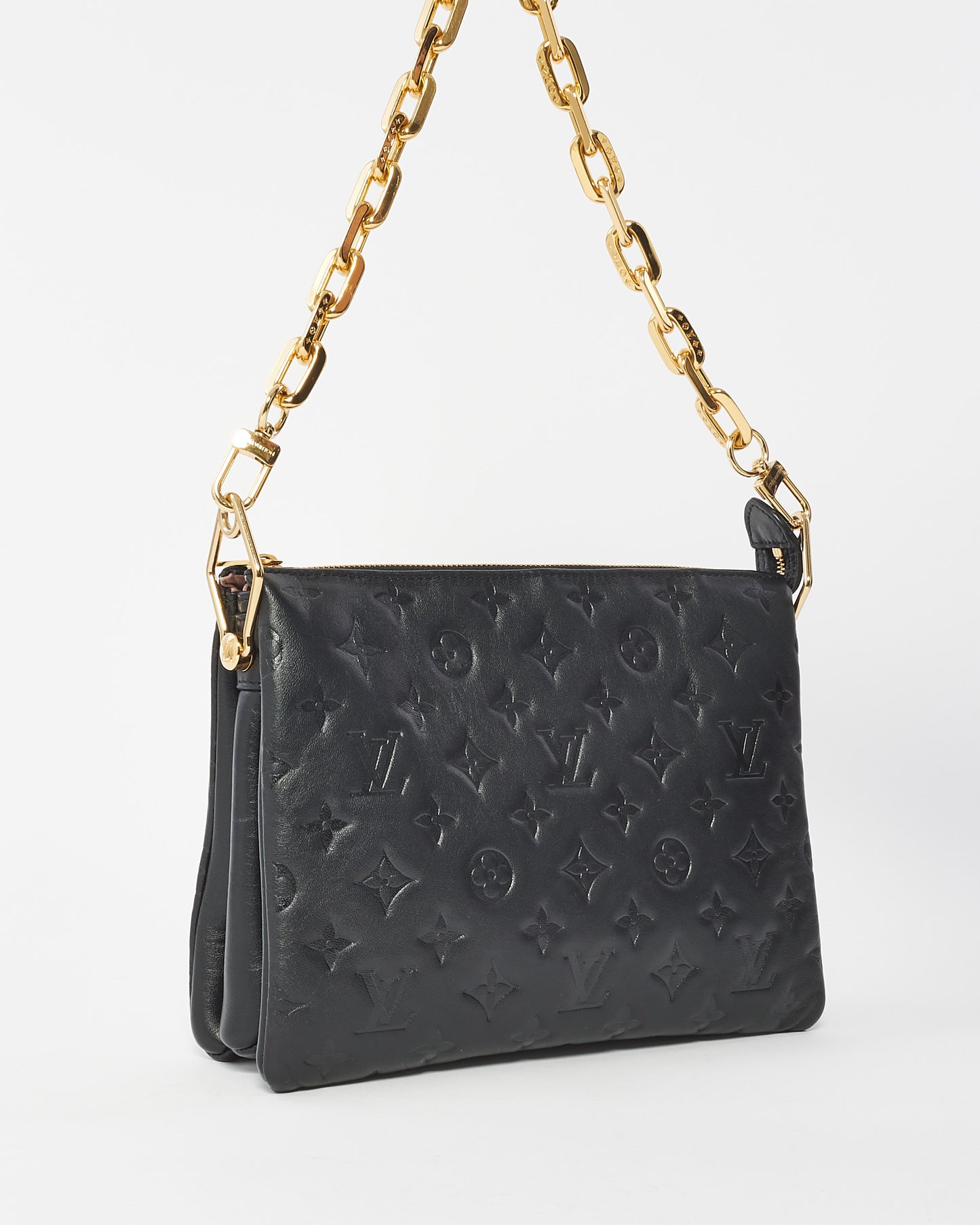 Louis Vuitton Black Monogram Empreinte Leather Coussin Bag