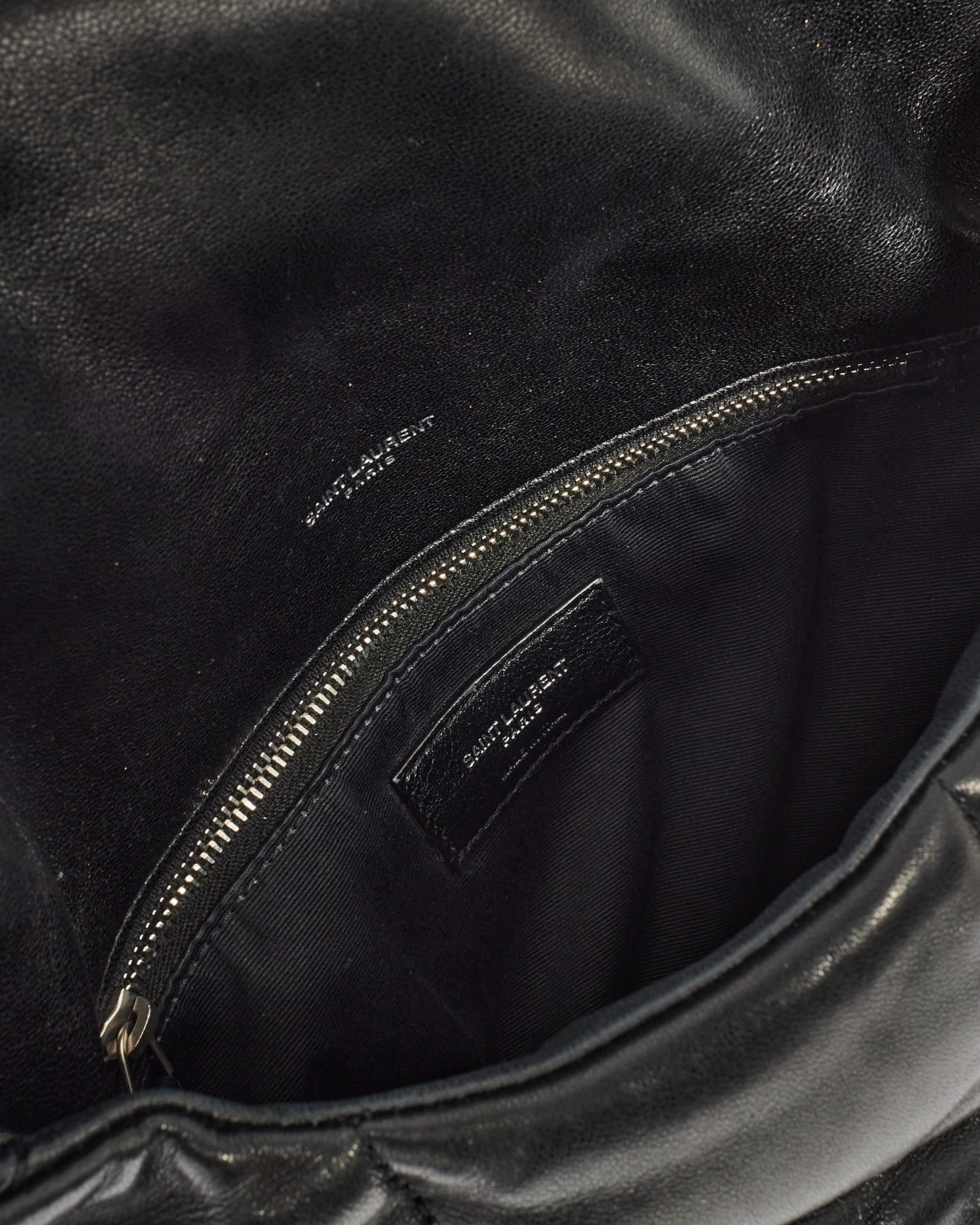 Saint Laurent Black Loulou Puffer Small Shoulder Bag