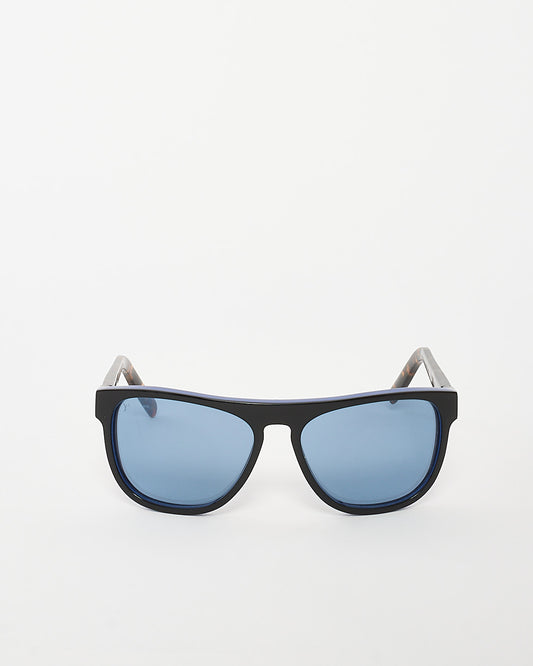 Louis Vuitton Black Brown & Blue Acetate Aviator Sunglasses Z0792W