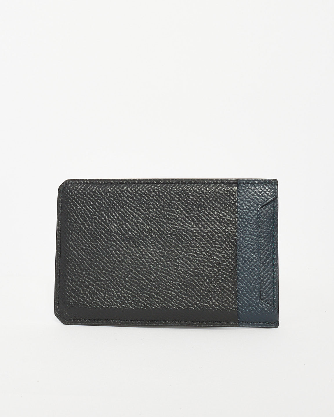 Hermès Noir &amp; Vert Anglais Epsom Leather City 4CC Jungle Card Holder