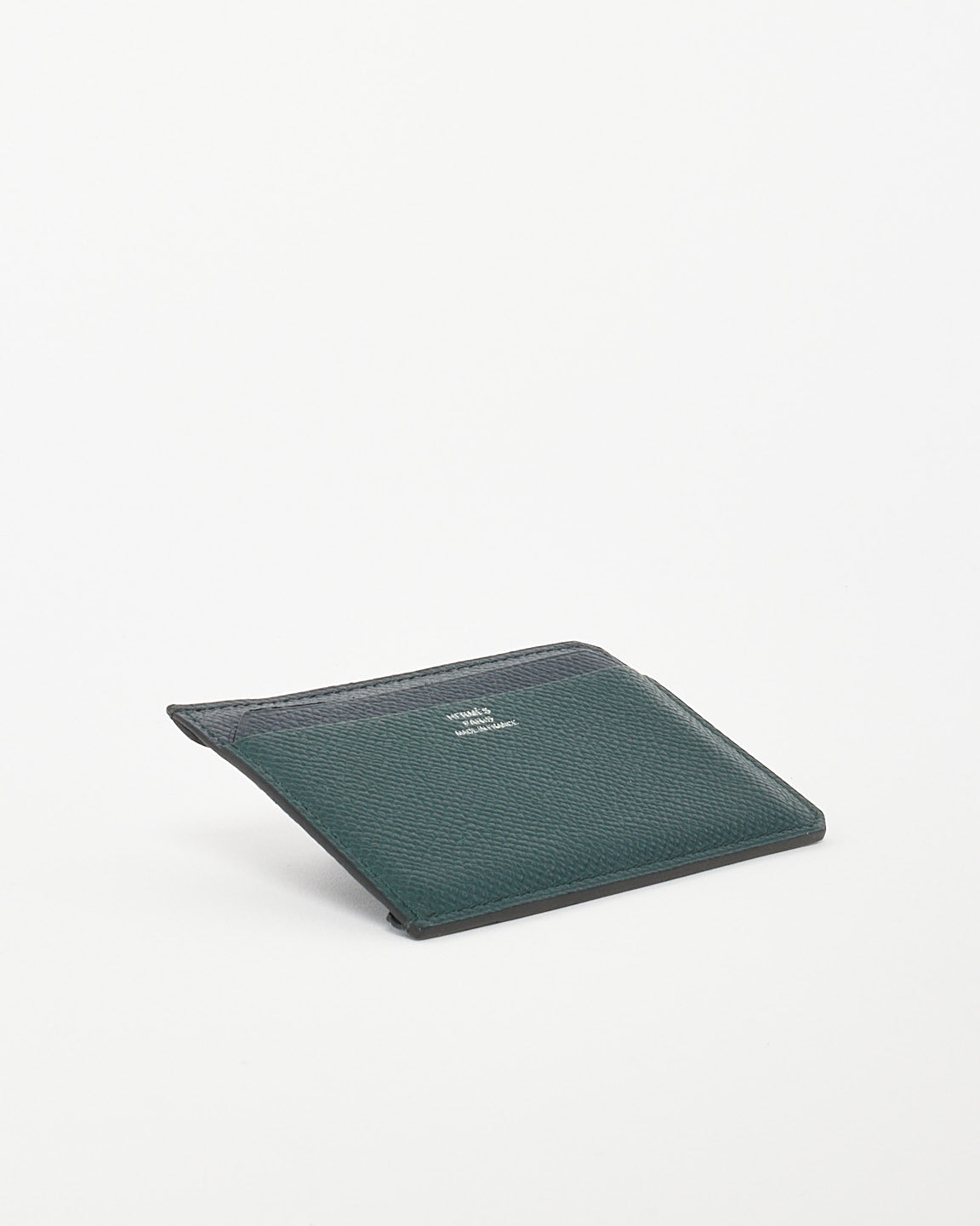 Hermès Noir & Vert Anglais Epsom Leather City 4CC Jungle Card Holder