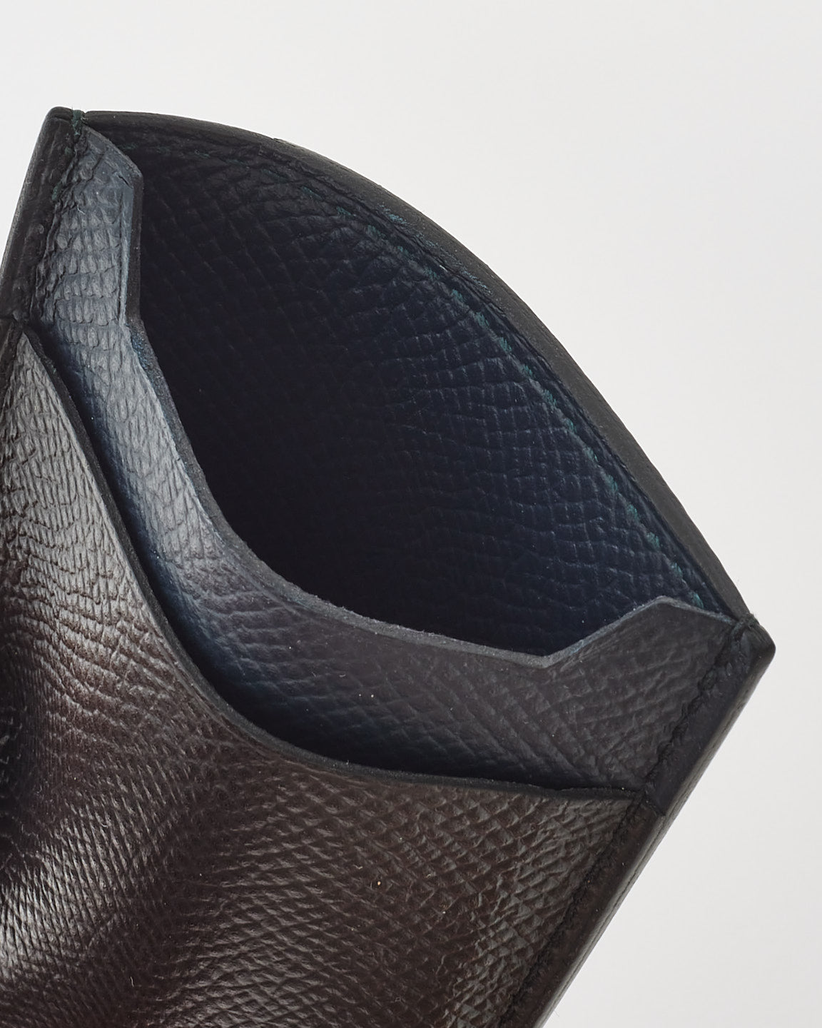 Hermès Noir & Vert Anglais Epsom Leather City 4CC Jungle Card Holder