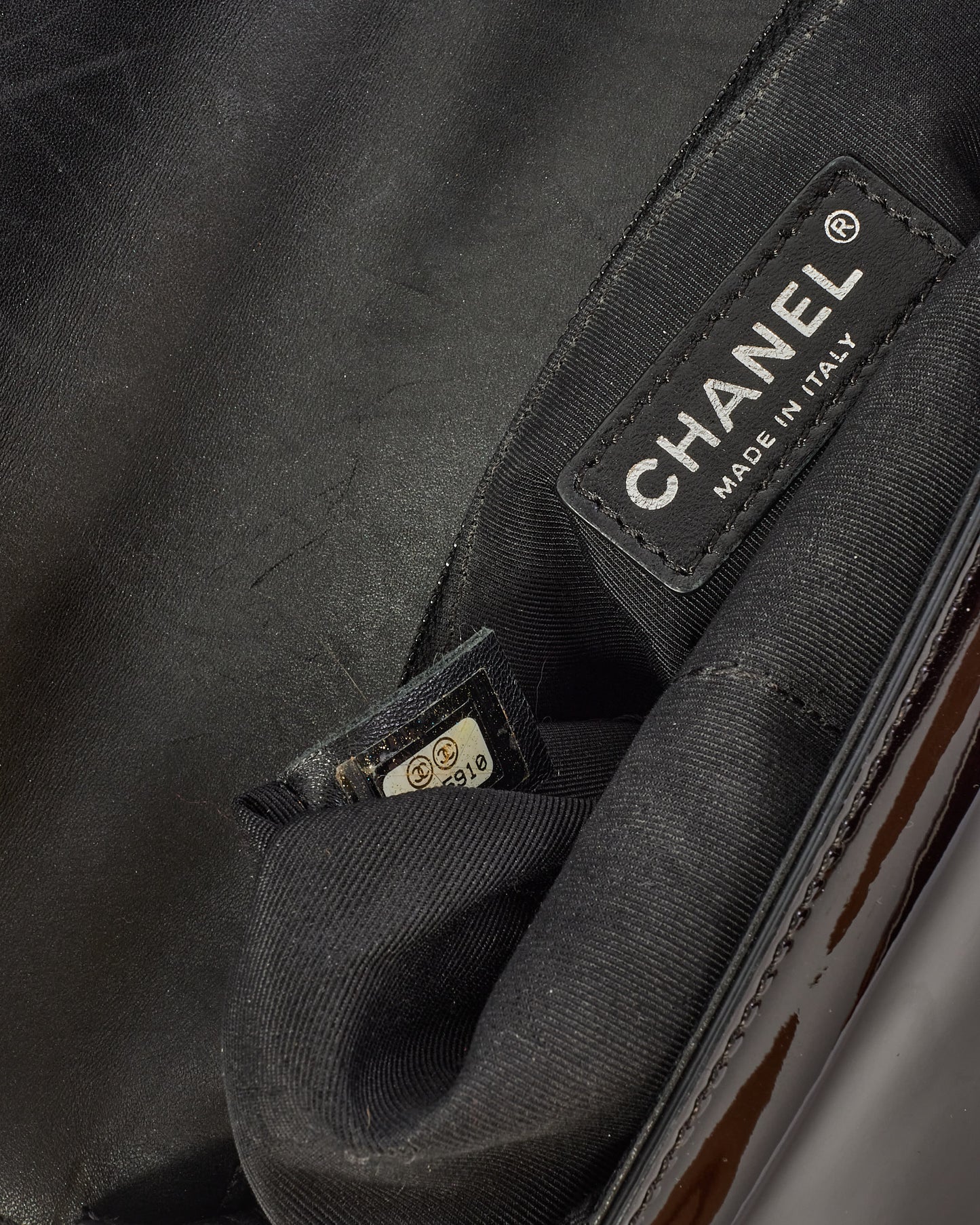 Chanel Purple Iridescent Patent Leather Medium Boy Bag