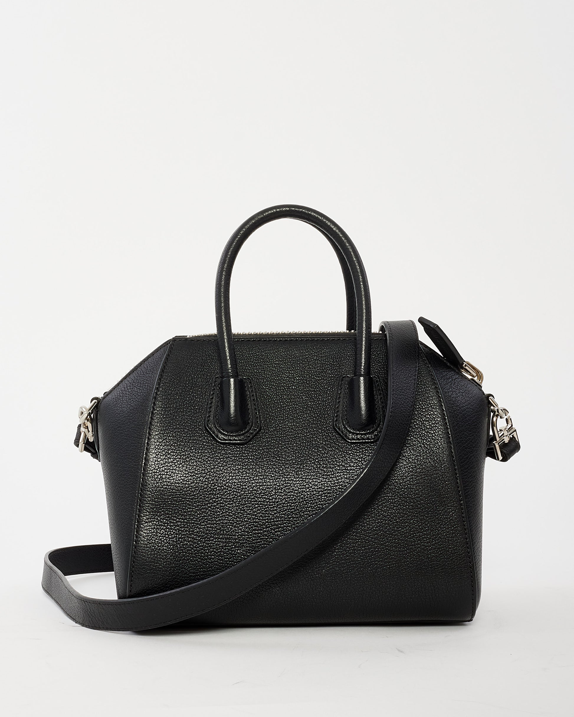 Buy Givenchy Black Grained Leather Mini Antigona Bag