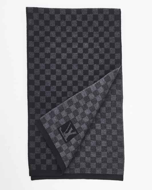 Louis Vuitton Damier Graphite Wool Scarf
