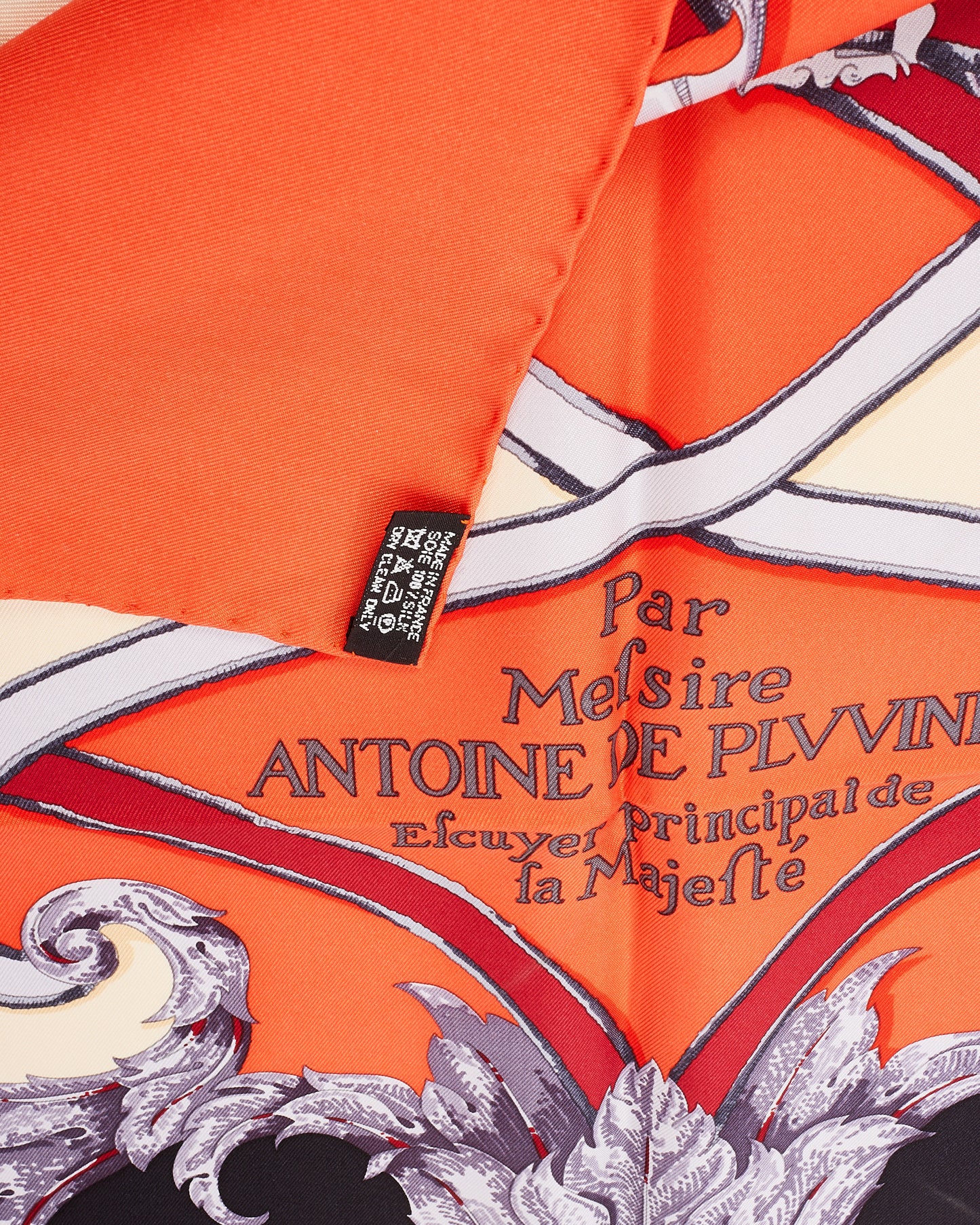 Hermès Orange Multi "L'Instrvction Dv Roy En L'Experience De Monter A Cheval" Silk Scarf