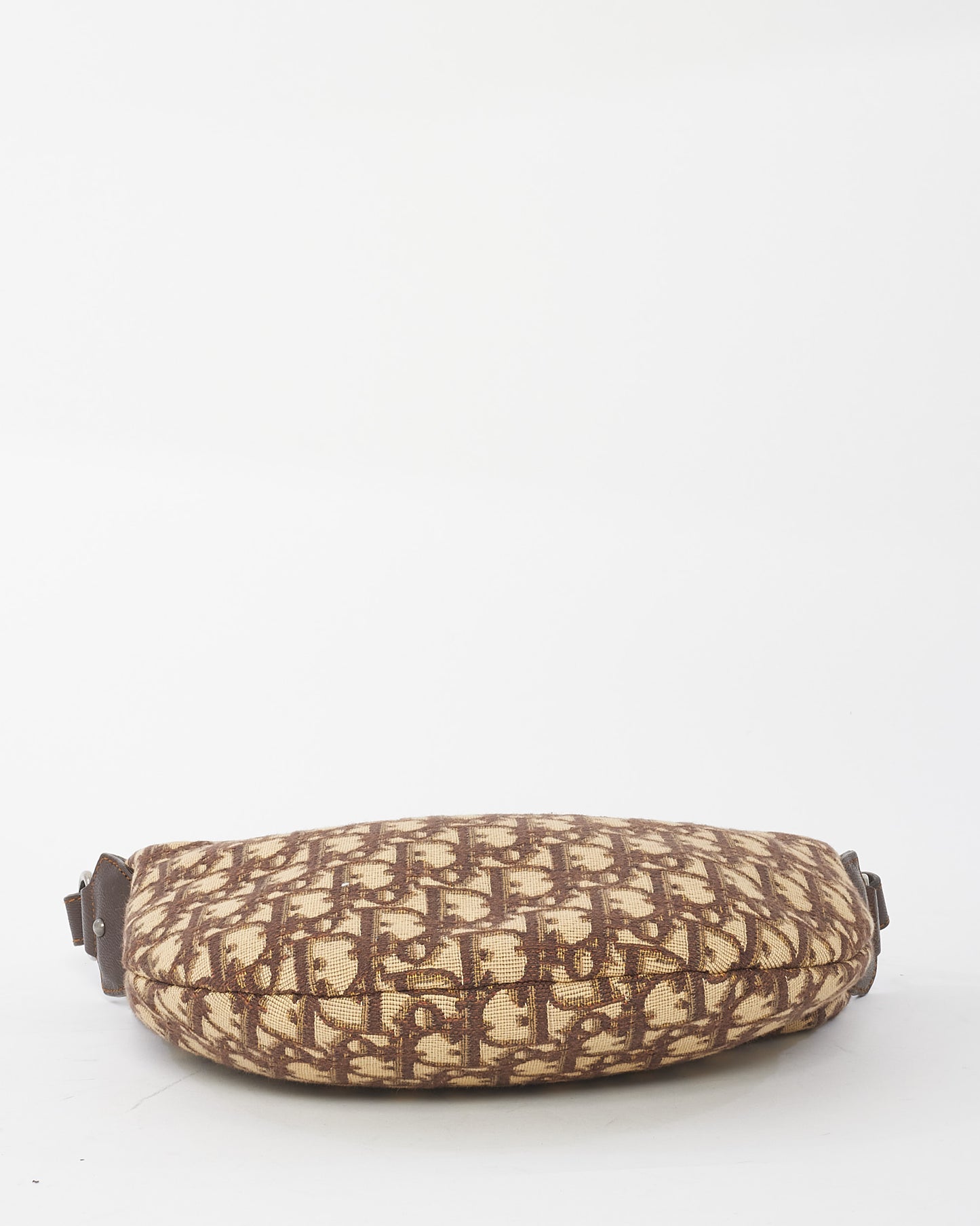 Dior Brown Monogram Oblique Canvas Buckle Hobo Bag