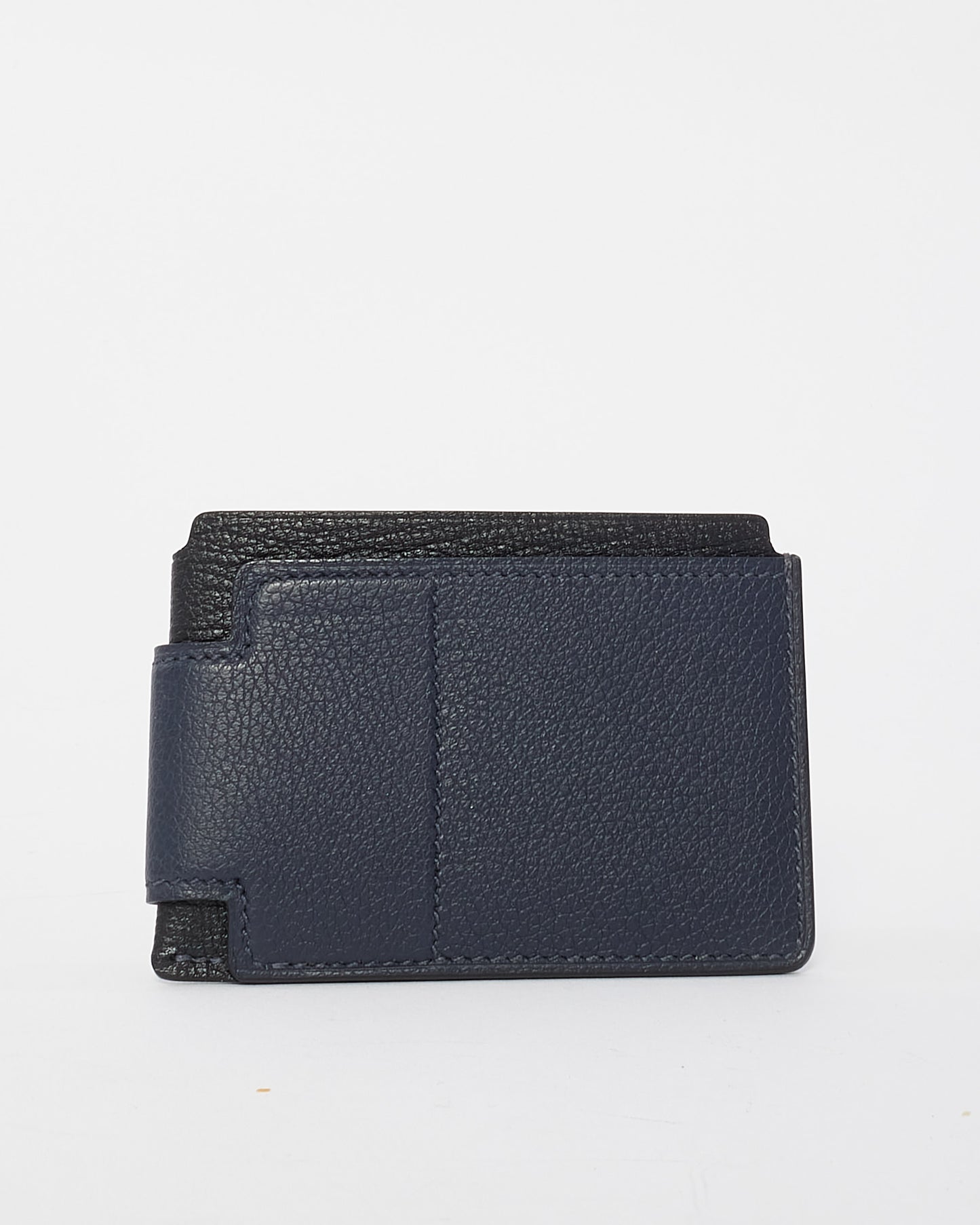 Hermès Navy & Black Leather H Sport 3CC Card Holder