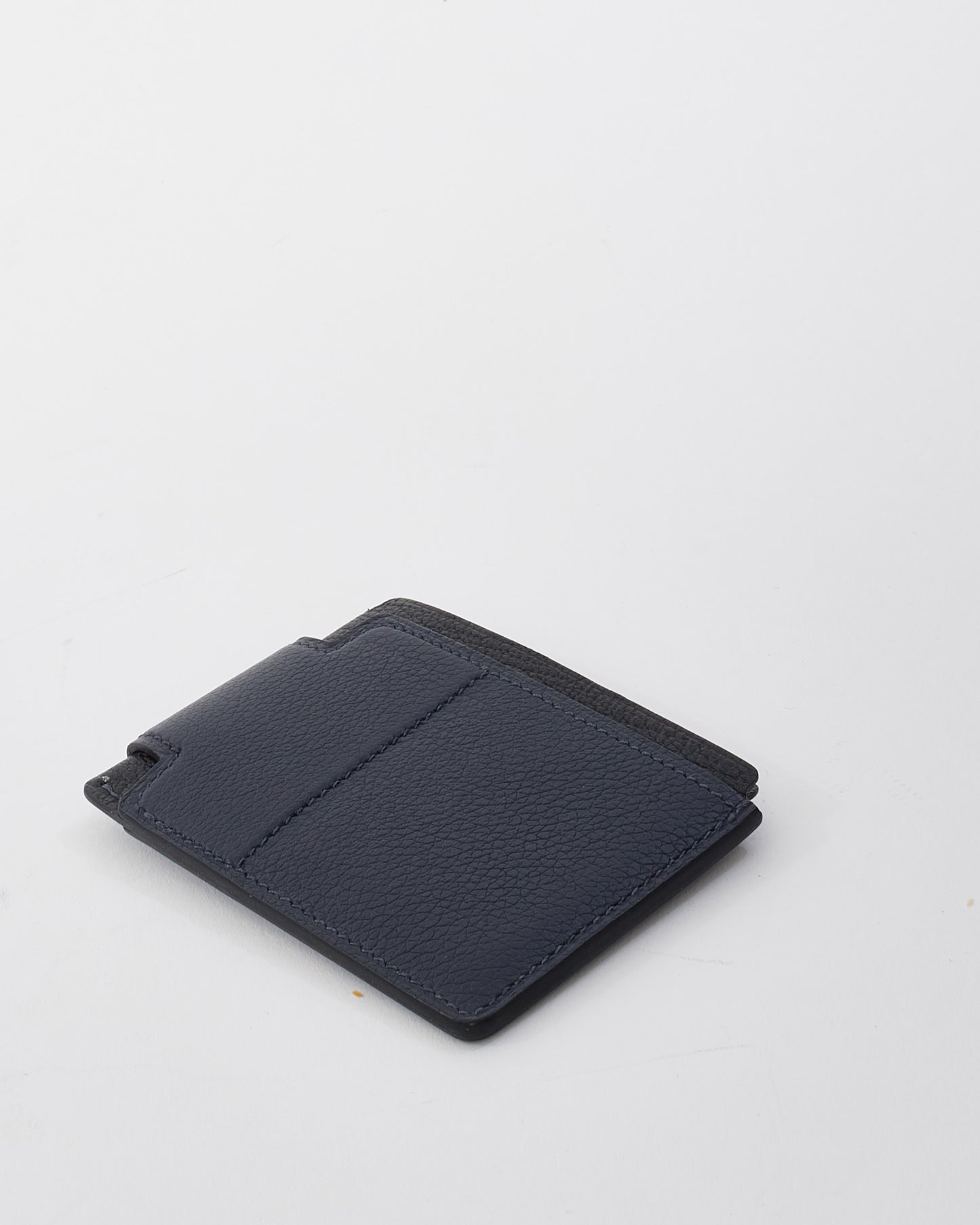 Porte-cartes Hermès H Sport 3CC en cuir bleu marine et noir