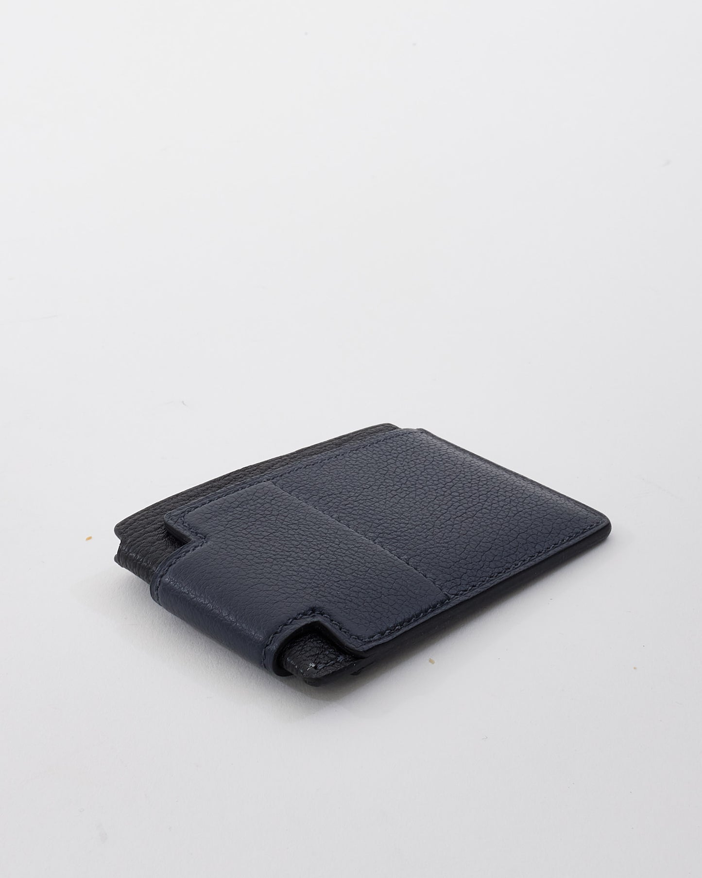 Hermès Navy & Black Leather H Sport 3CC Card Holder