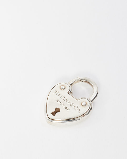 Tiffany &amp; Co. Charm coeur en argent avec cadenas
