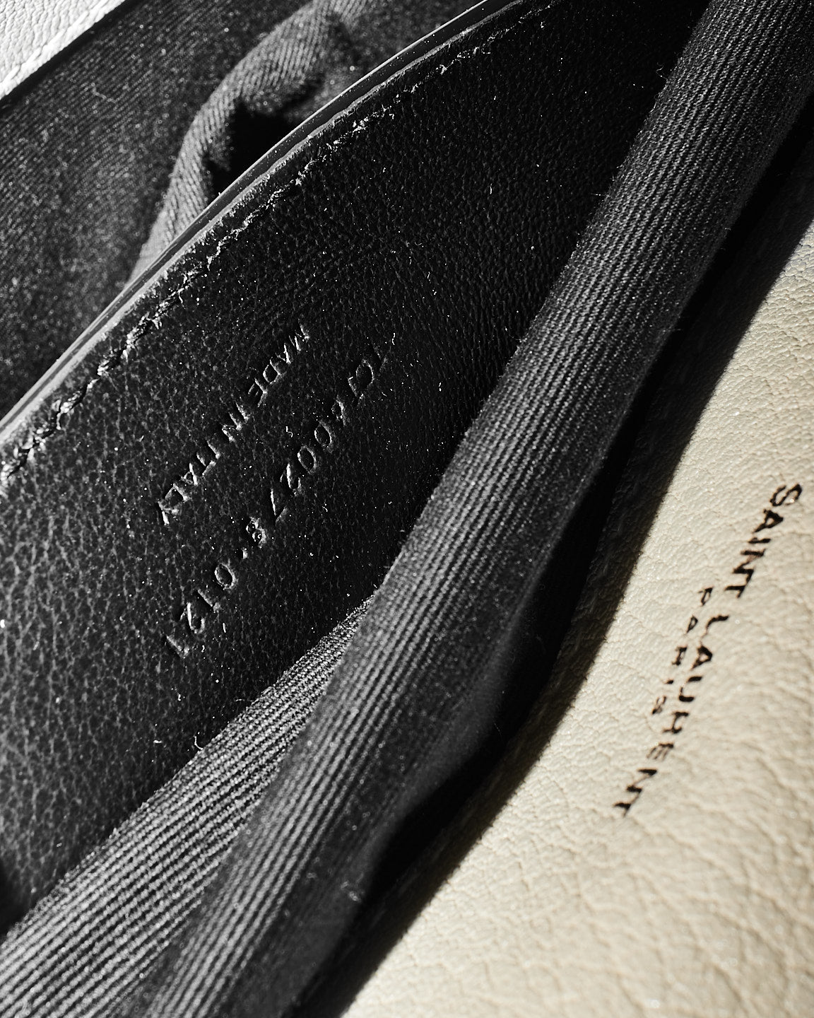 Saint Laurent Off White Leather Large College Bag