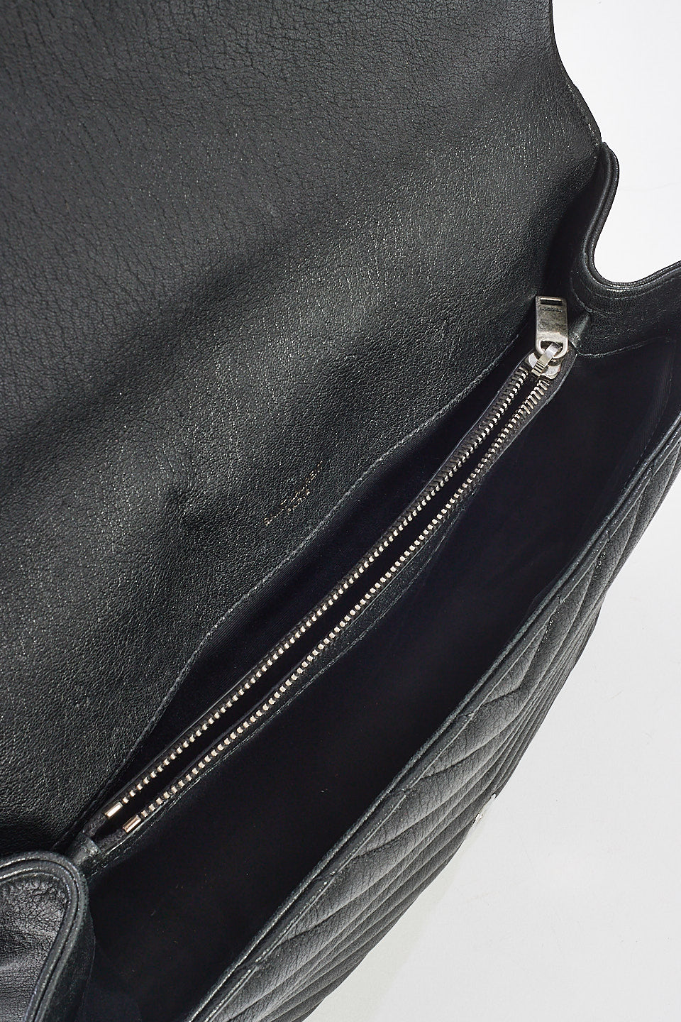 Saint Laurent Black Quilted Leather Large College Bag