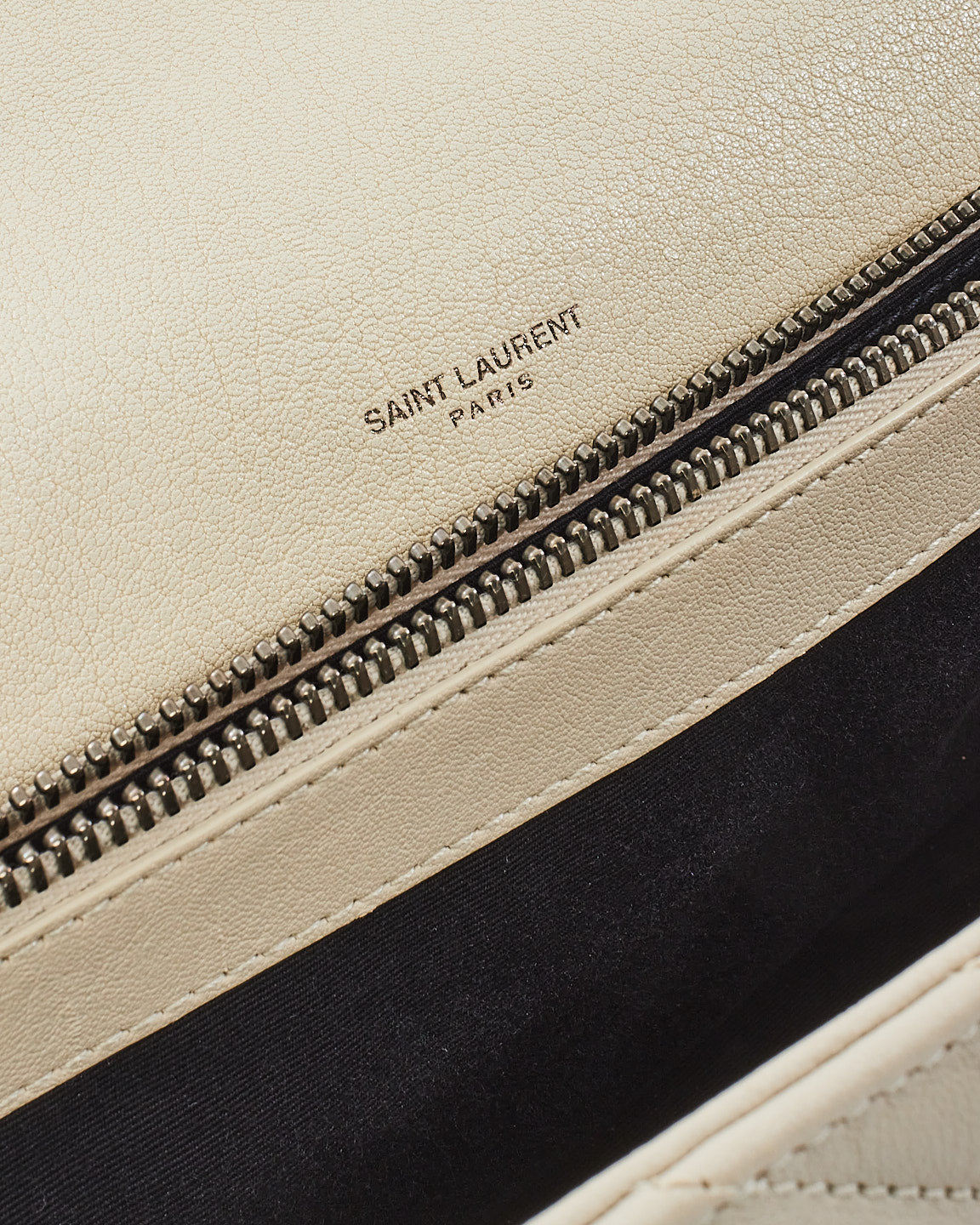 Saint Laurent Off White Leather Large College Bag