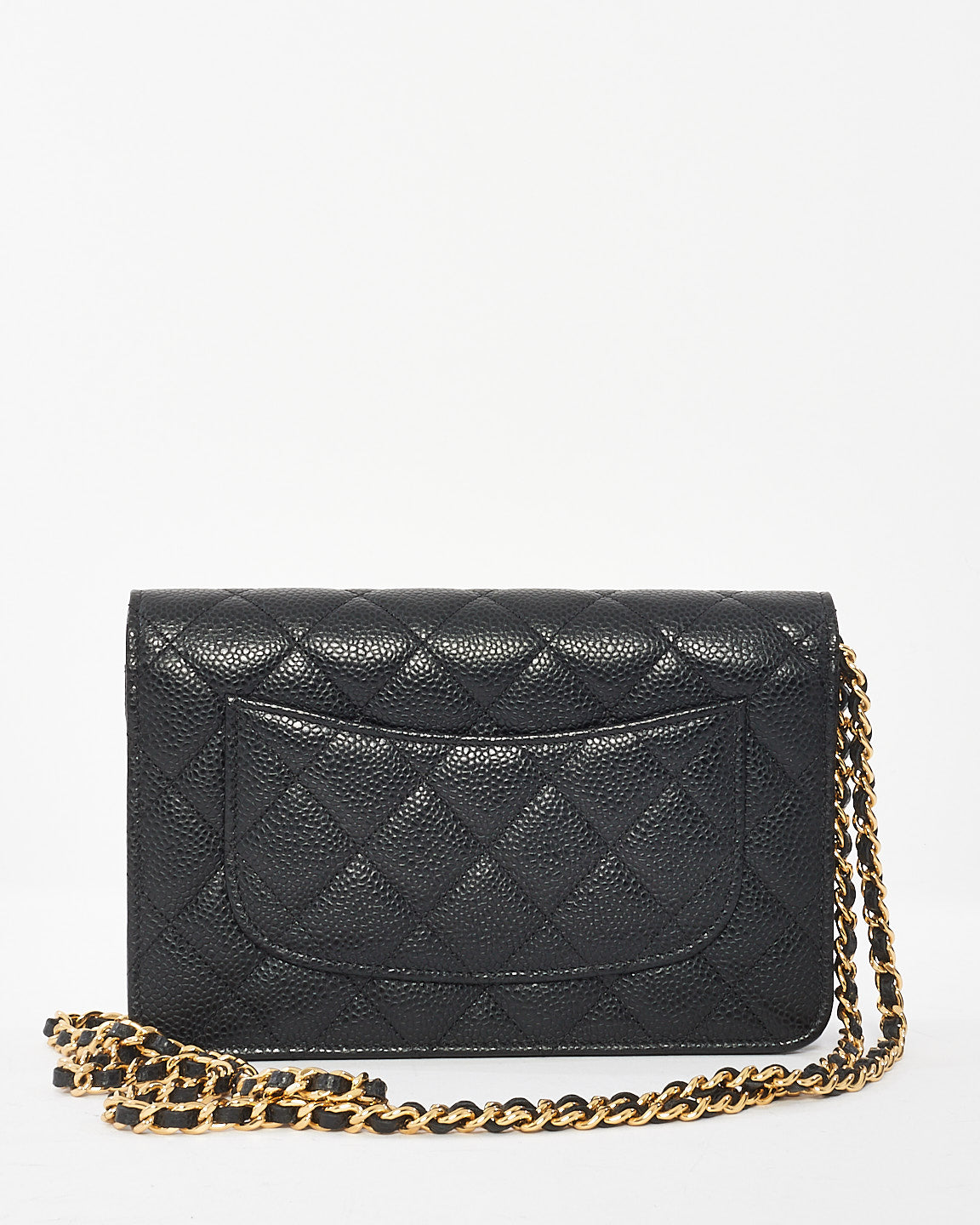Chanel Black Caviar Leather Wallet On Chain GHW