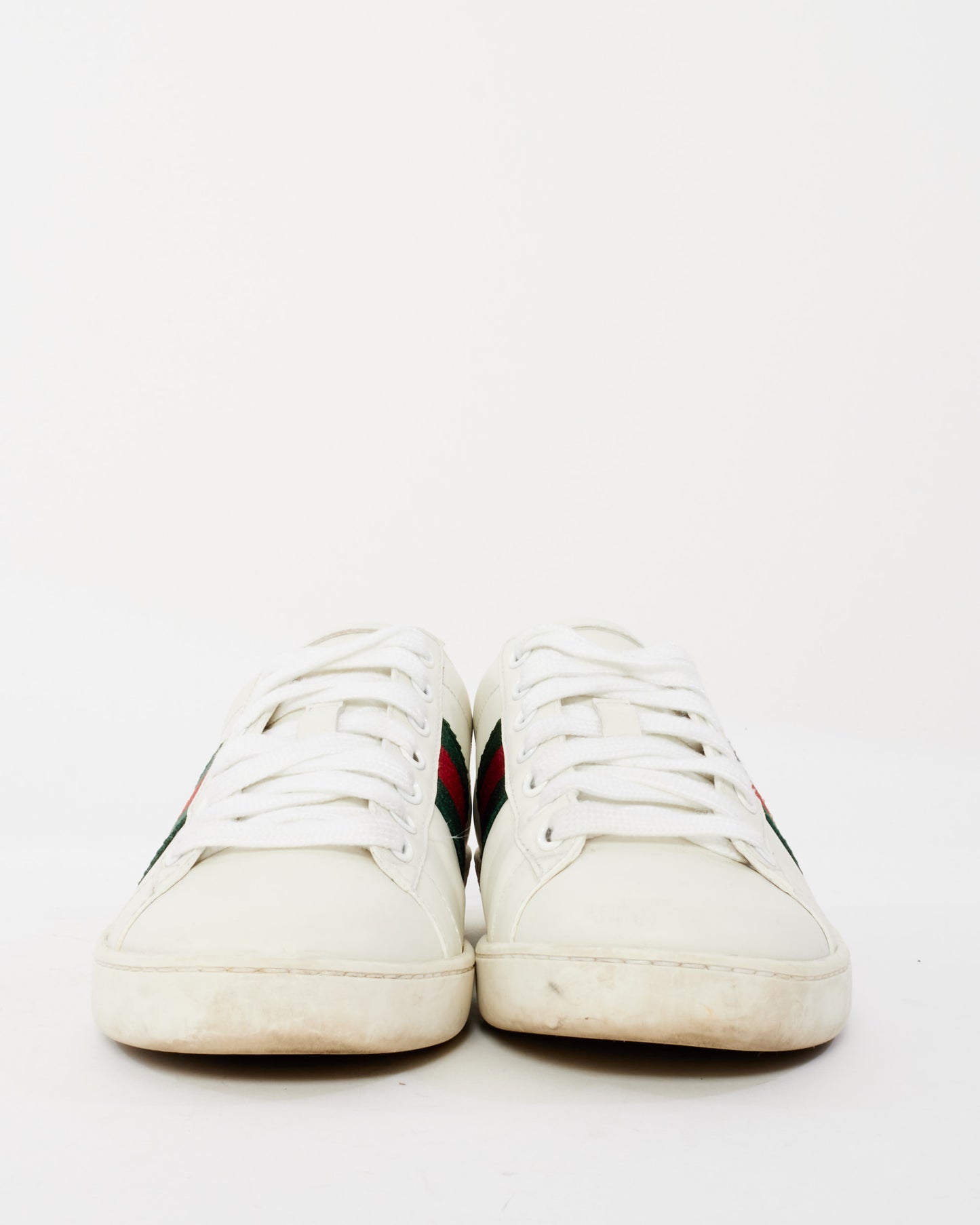 Gucci White Leather Bee Ace Sneakers - 36