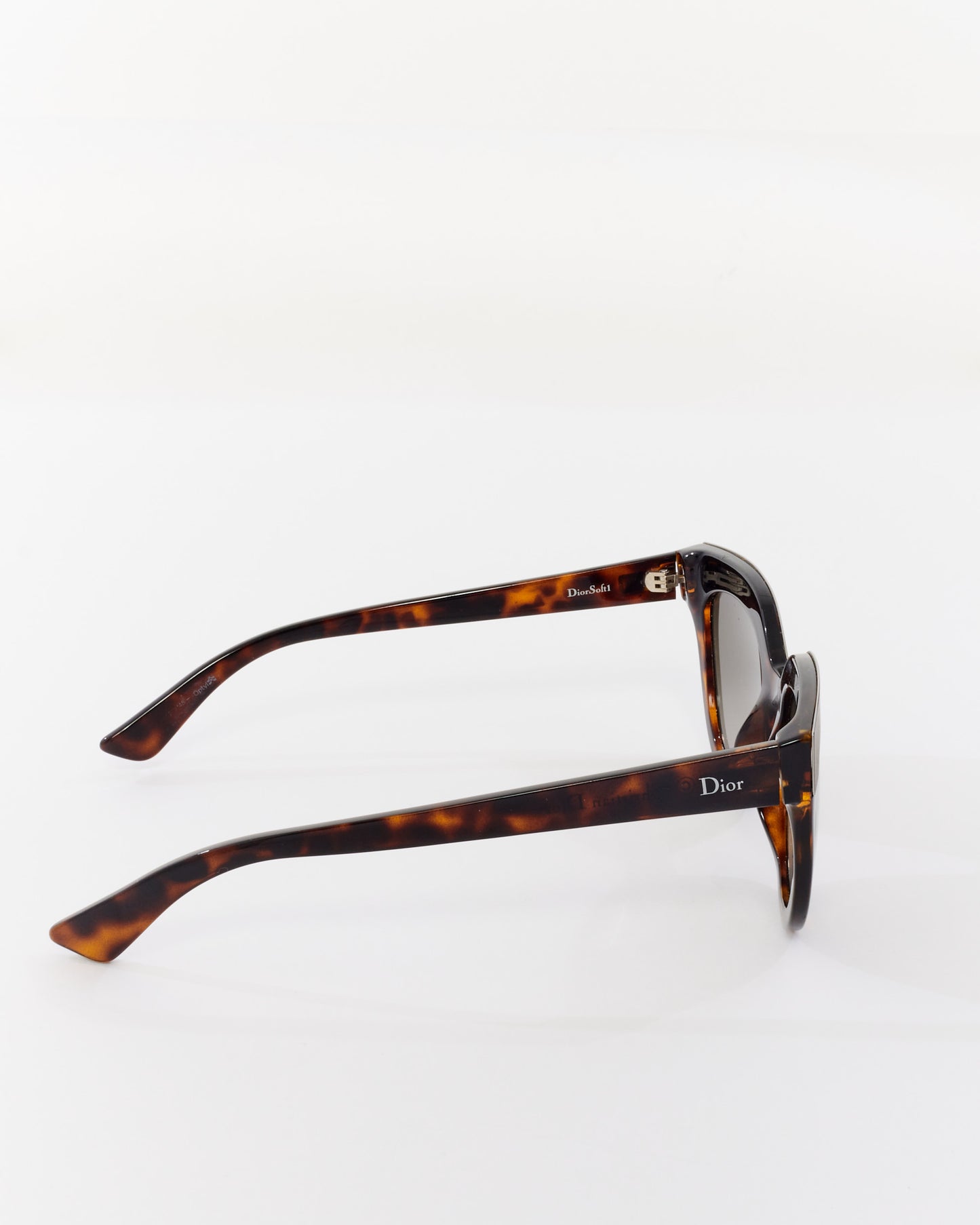 Dior Matte Black & Tortoise Soft 1 Cat Eye Sunglasses