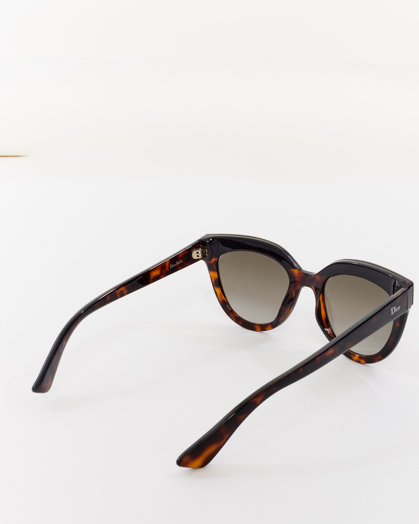 Dior Matte Black & Tortoise Soft 1 Cat Eye Sunglasses