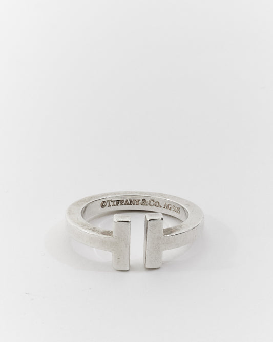 Tiffany & Co. Sterling Silver Tiffany T Square Ring - 5