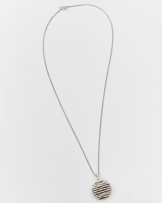 David Yurman Collier réglable avec pendentif marées en argent sterling et diamants