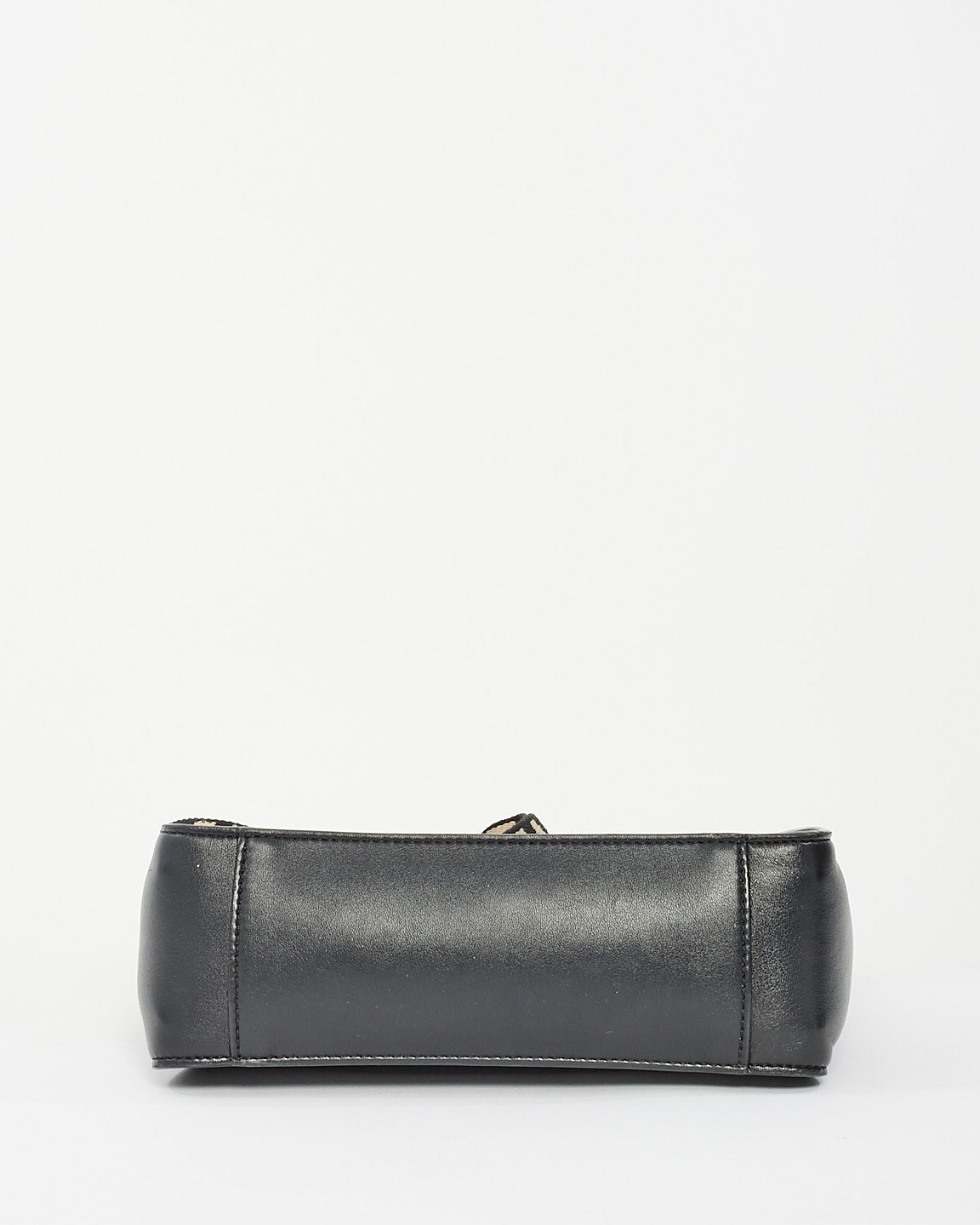 Stella McCartney Black Faux Leather Logo Shoulder Bag w/ Strap