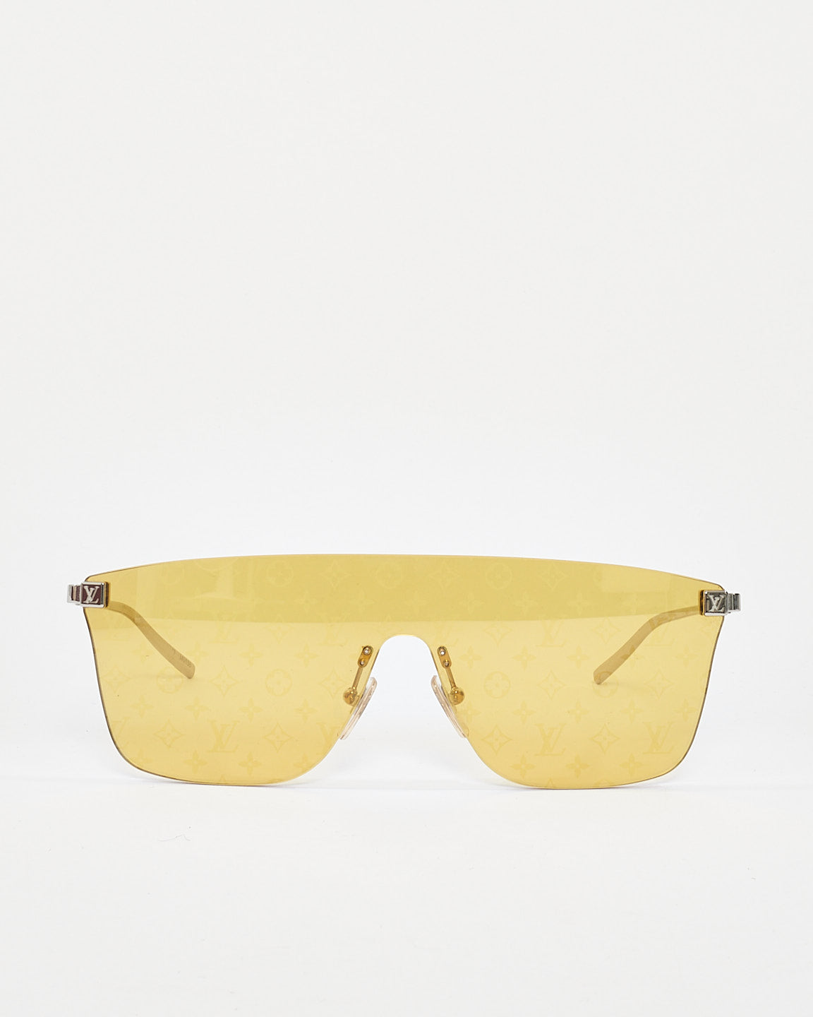 Lunettes de soleil Louis Vuitton Monogram Showdown Shield jaunes