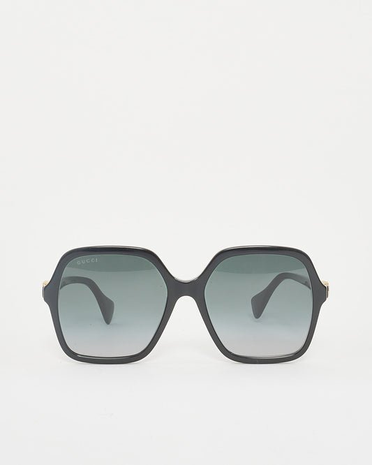 Gucci Black Grey Gradient Oversized Square GG1072SA Sunglasses