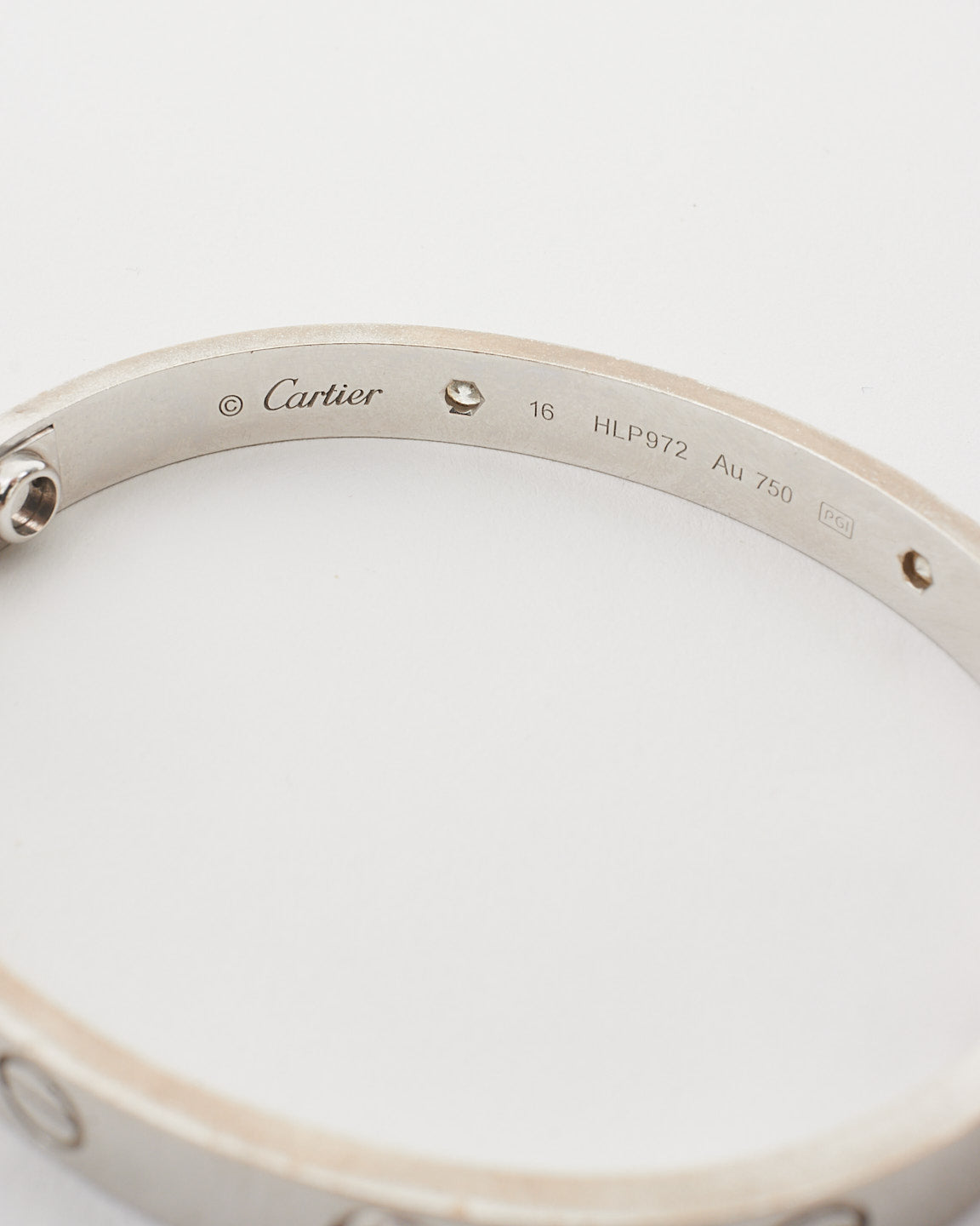 Bracelet Love en or blanc 4 diamants Cartier - 16