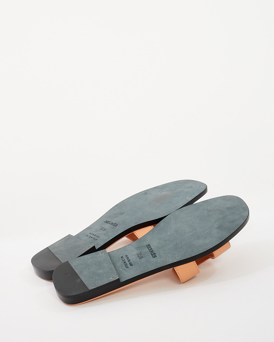 Hermès Peach Sellier Leather Oran Sandals - 35.5