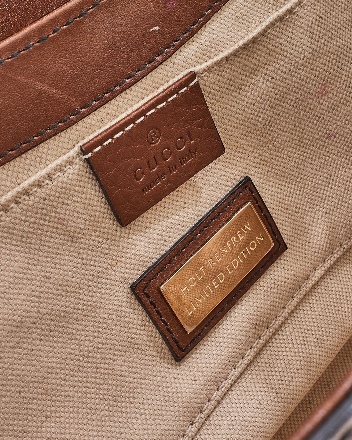 Gucci Brown Monogram Signature GG Leather Medium Emily Shoulder Bag