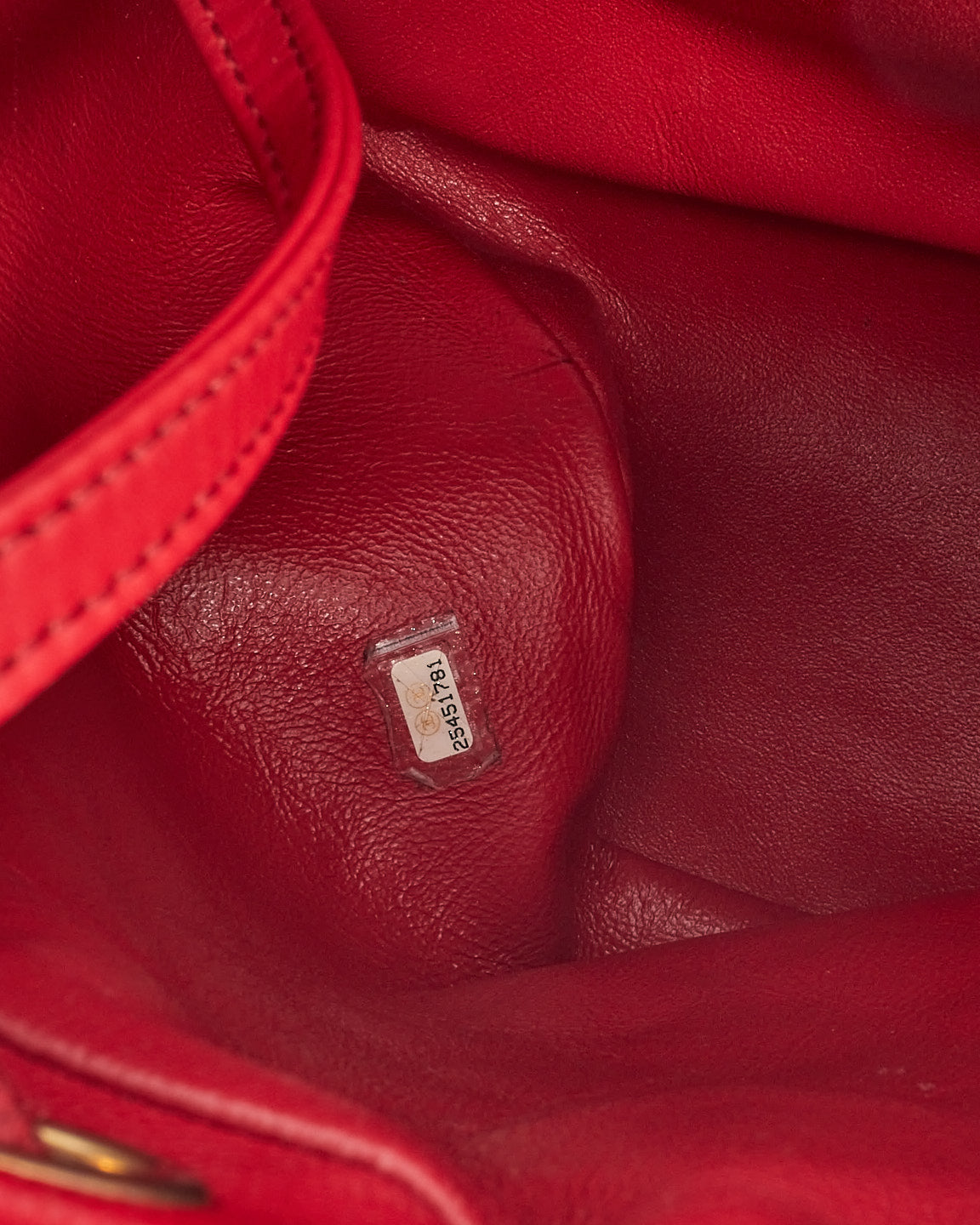 Chanel Red Caviar Leather Filigree Backpack