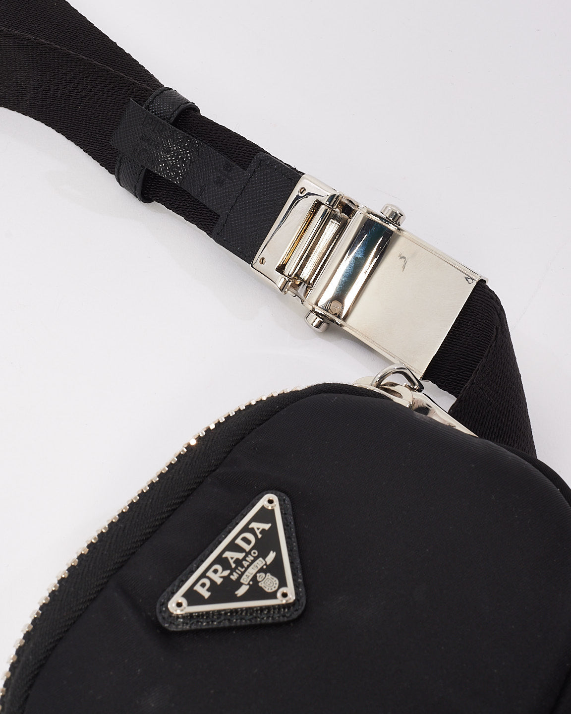 Prada Black Nylon Pouch Belt Bag