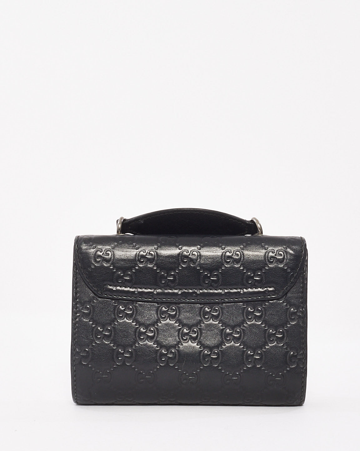 Gucci Black Signature G Leather Emily Chain Crossbody Bag