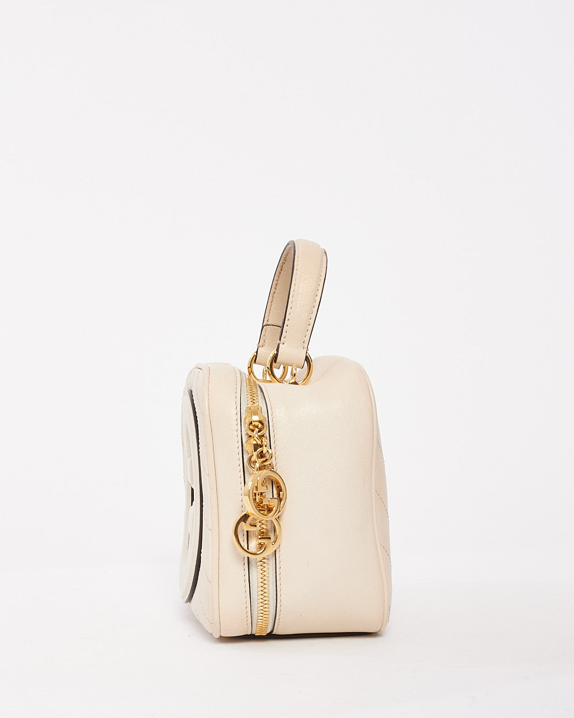 Gucci Off White Leather Blondie Top Handle Bag