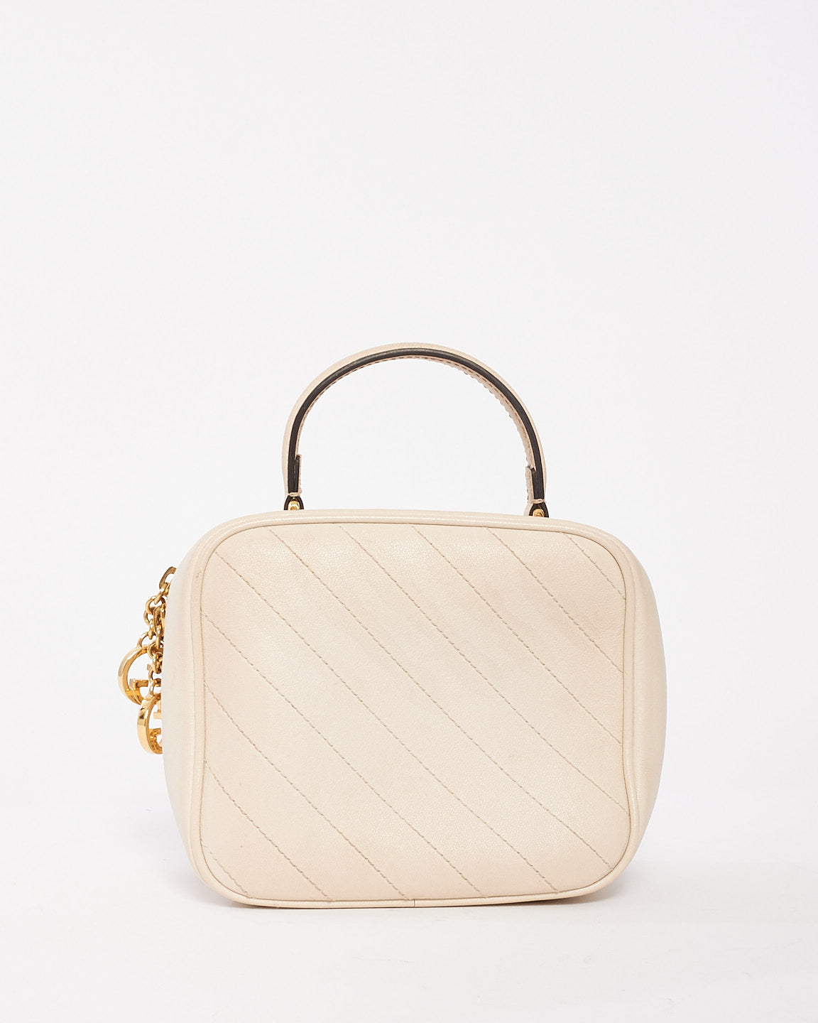 Gucci Off White Leather Blondie Top Handle Bag
