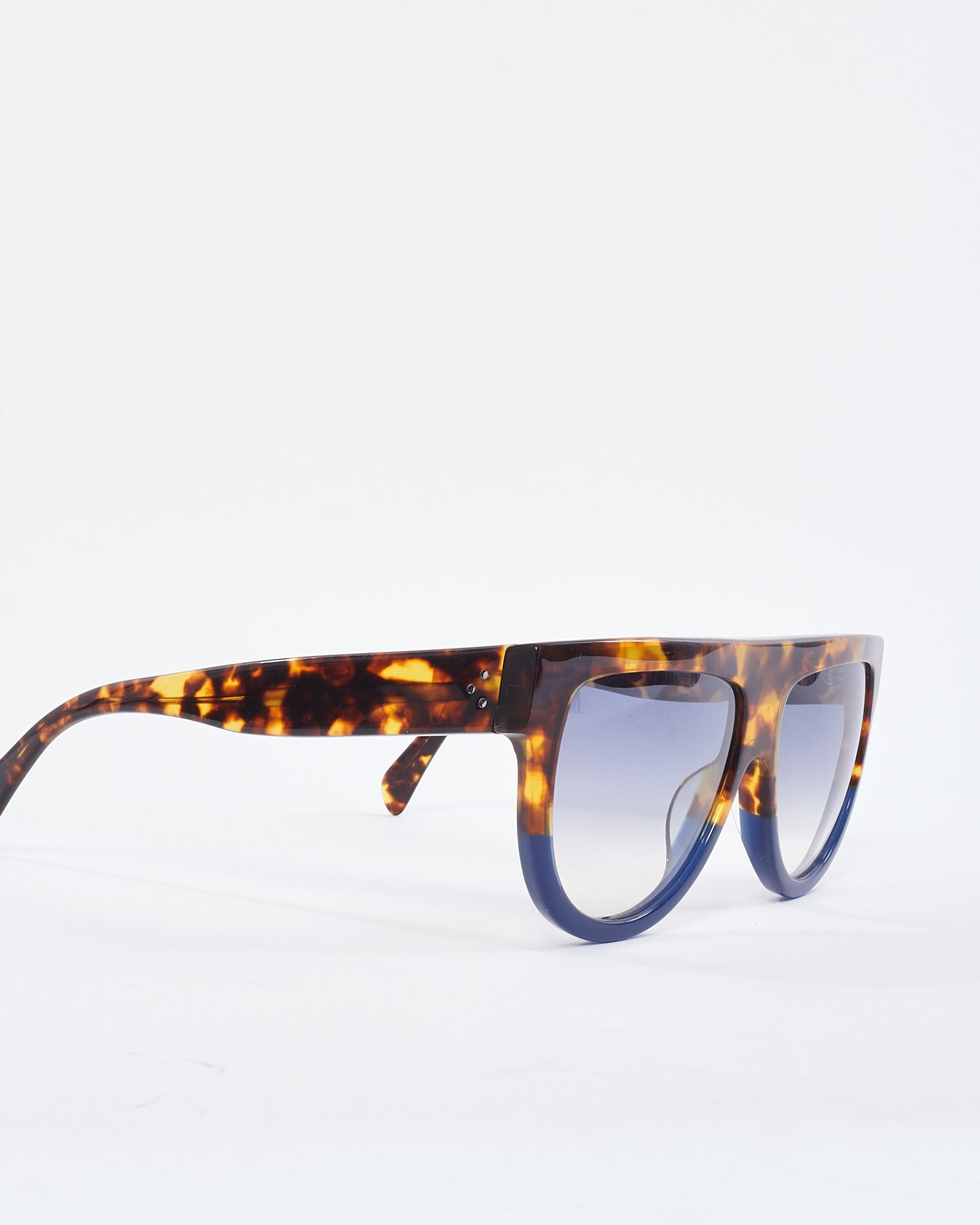 Celine Tortoise/Navy Flat Top CL 41026/S Sunglasses