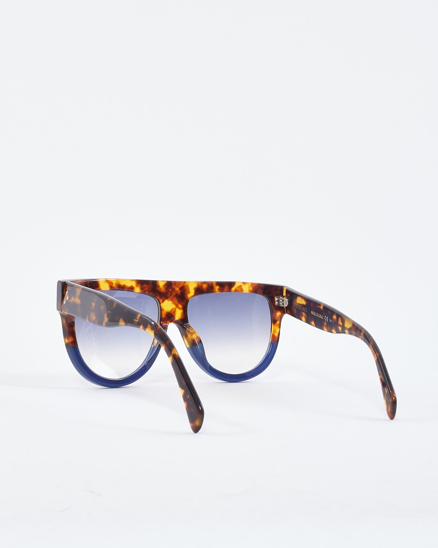 Celine Tortoise/Navy Flat Top CL 41026/S Sunglasses