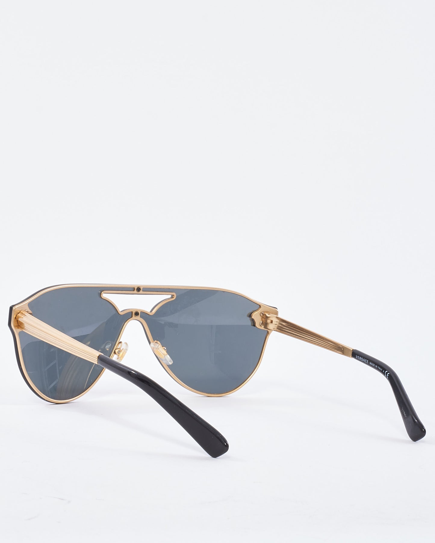 Versace Black & Gold Medusa Head Aviator MOD2161 Sunglasses